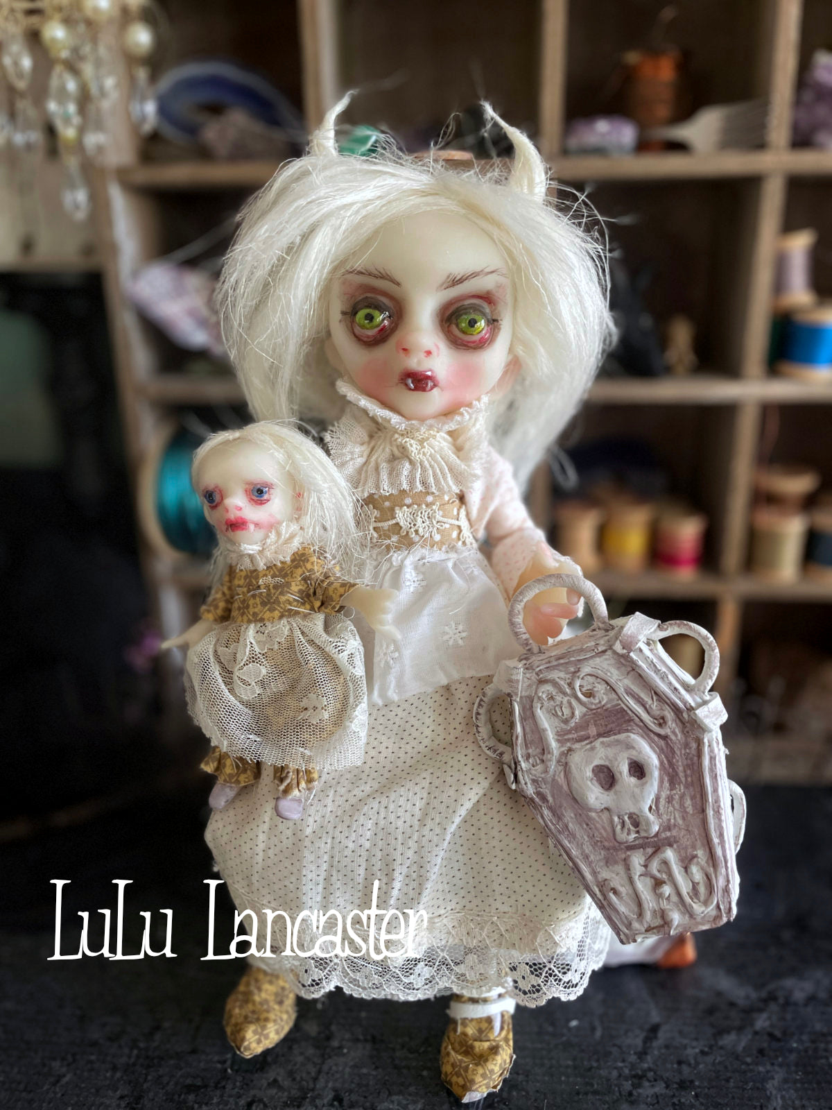 Jupiter and Io the traveling Vampires Original LuLu Lancaster Art Doll
