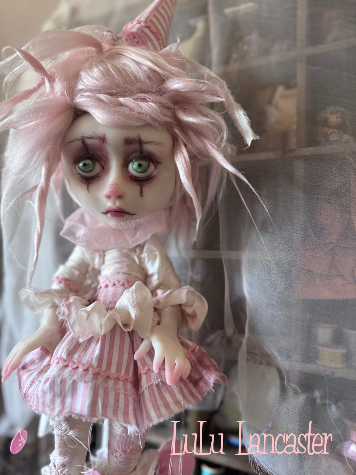 Just Pinky Poupee the Clown Original LuLu Lancaster Art Doll