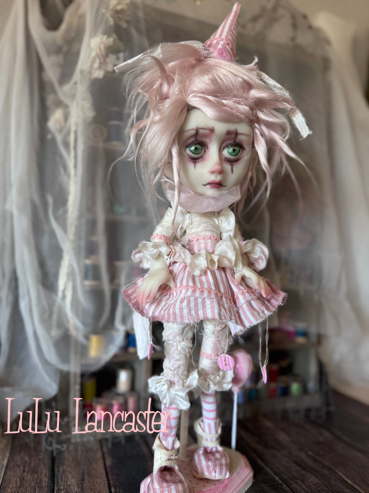 Just Pinky Poupee the Clown Original LuLu Lancaster Art Doll