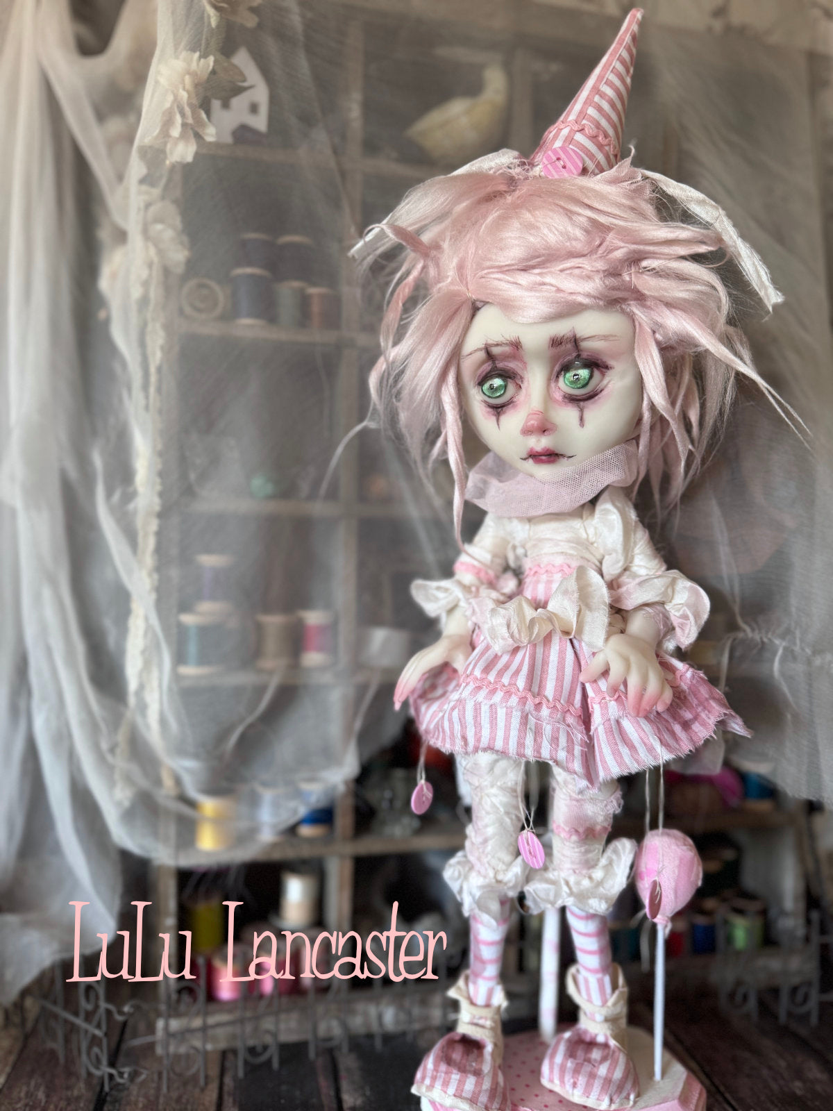 Just Pinky Poupee the Clown Original LuLu Lancaster Art Doll
