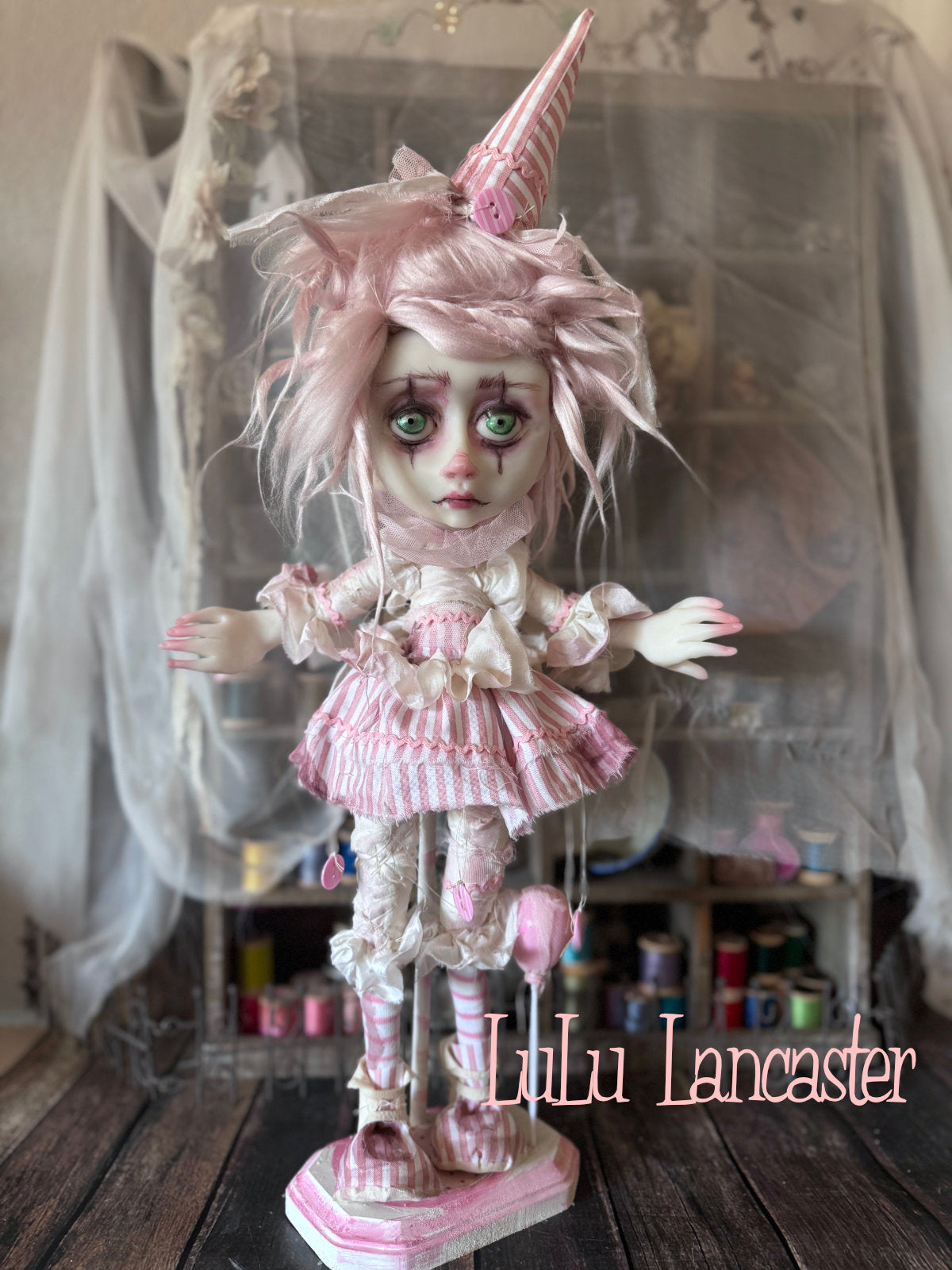 Just Pinky Poupee the Clown Original LuLu Lancaster Art Doll
