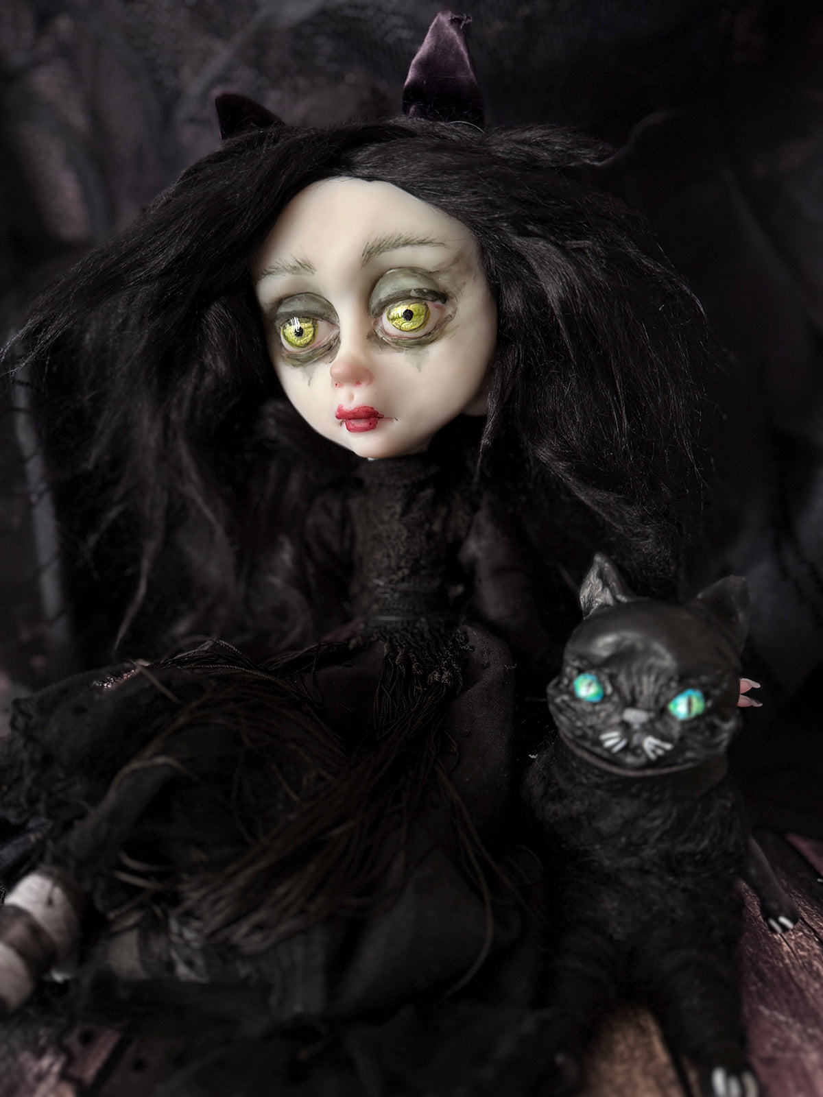 Katrina Goth Kitty Original LuLu Lancaster Art Doll