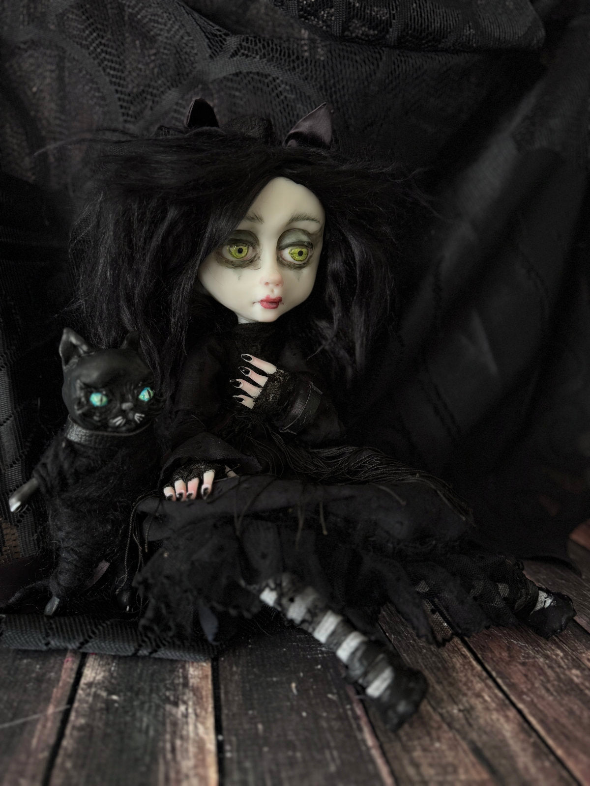 Katrina Goth Kitty Original LuLu Lancaster Art Doll