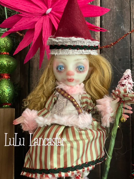 Lille Mini hanging Christmas Elf Original LuLu Lancaster Art Doll