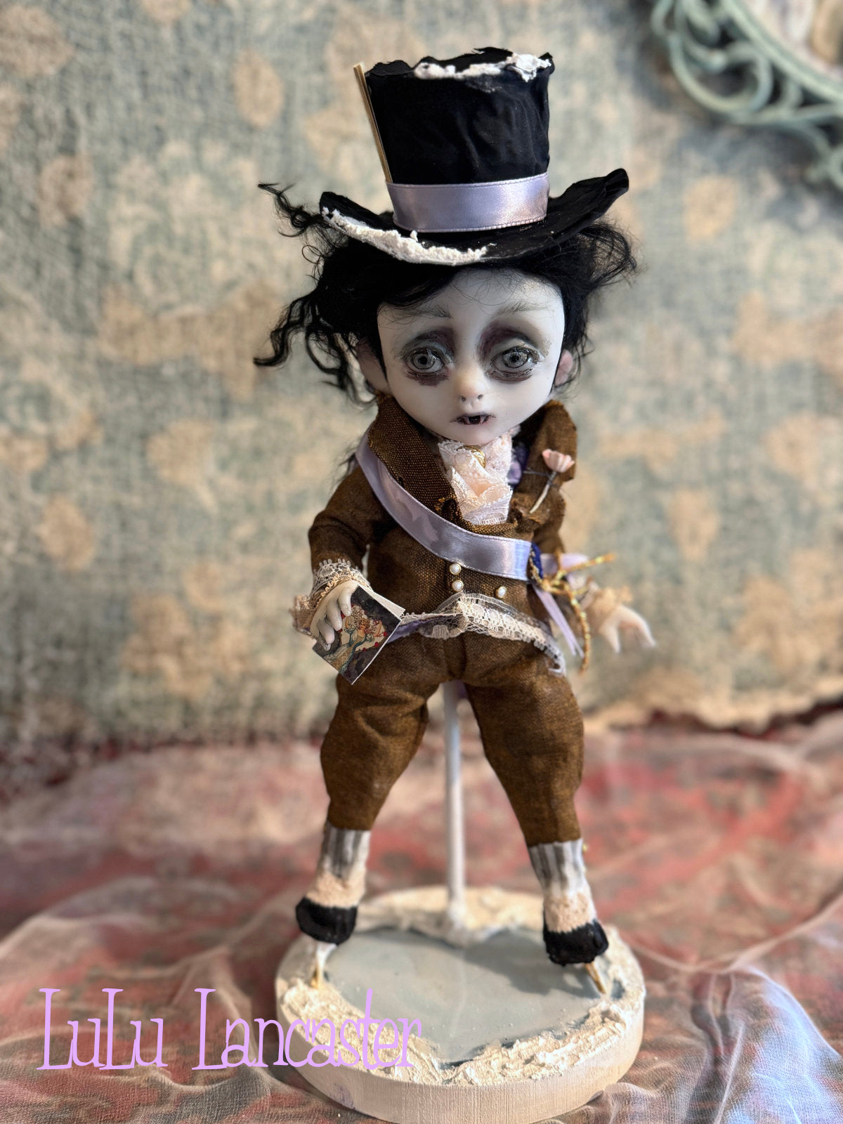 Little Lord Lorian VonBite Ice skating Valloween Vampire~ original Lulu Lancaster Art Doll