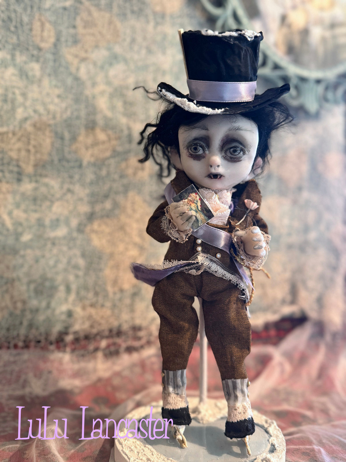 Little Lord Lorian VonBite Ice skating Valloween Vampire~ original Lulu Lancaster Art Doll
