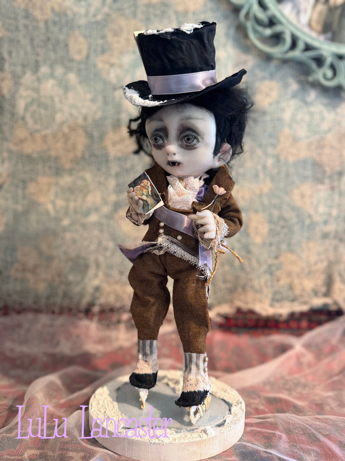 Little Lord Lorian VonBite Ice skating Valloween Vampire~ original Lulu Lancaster Art Doll