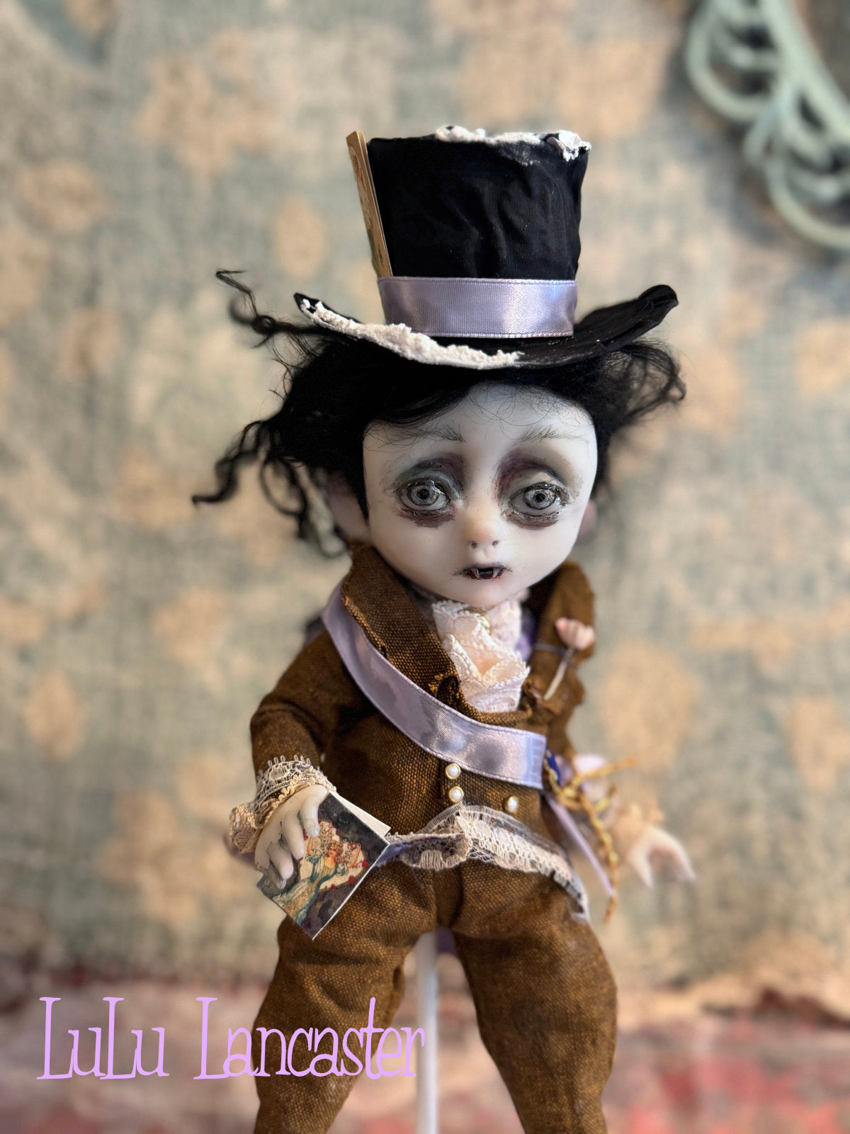 Little Lord Lorian VonBite Ice skating Valloween Vampire~ original Lulu Lancaster Art Doll