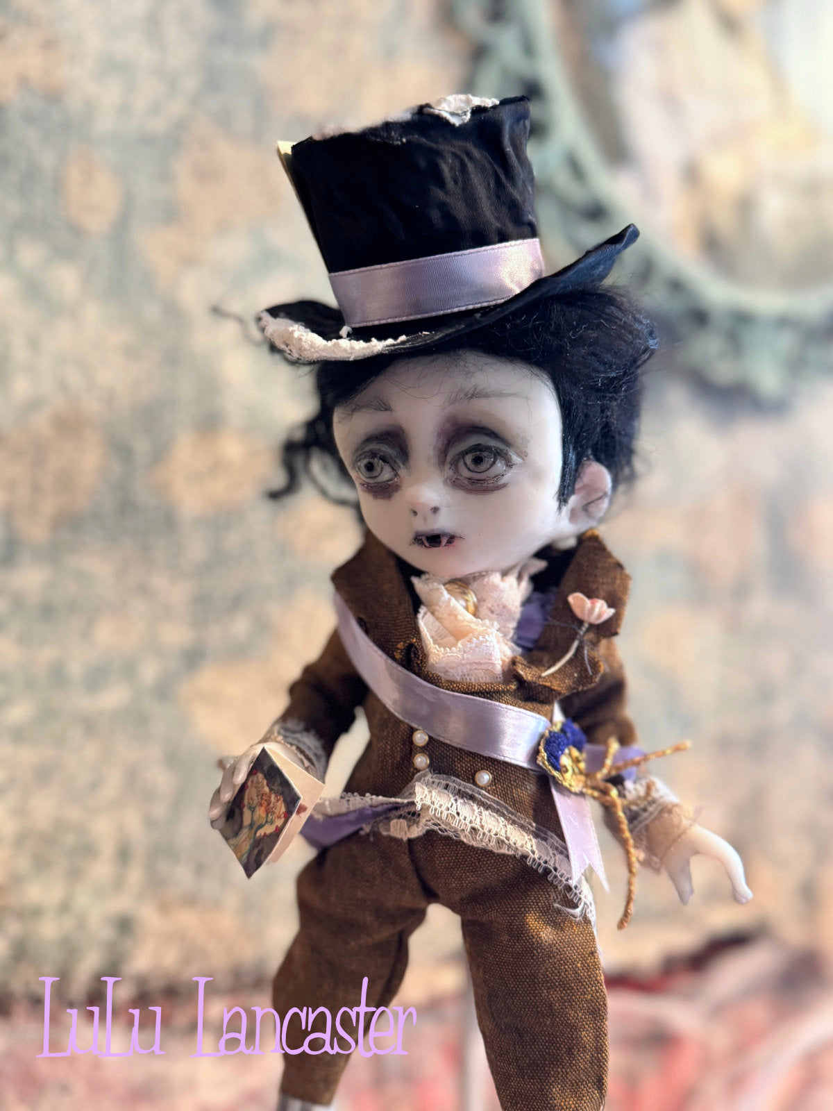 Little Lord Lorian VonBite Ice skating Valloween Vampire~ original Lulu Lancaster Art Doll