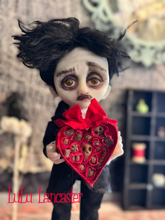 Little Edgar Allan Poe Valloween ~ original Lulu Lancaster Art Doll