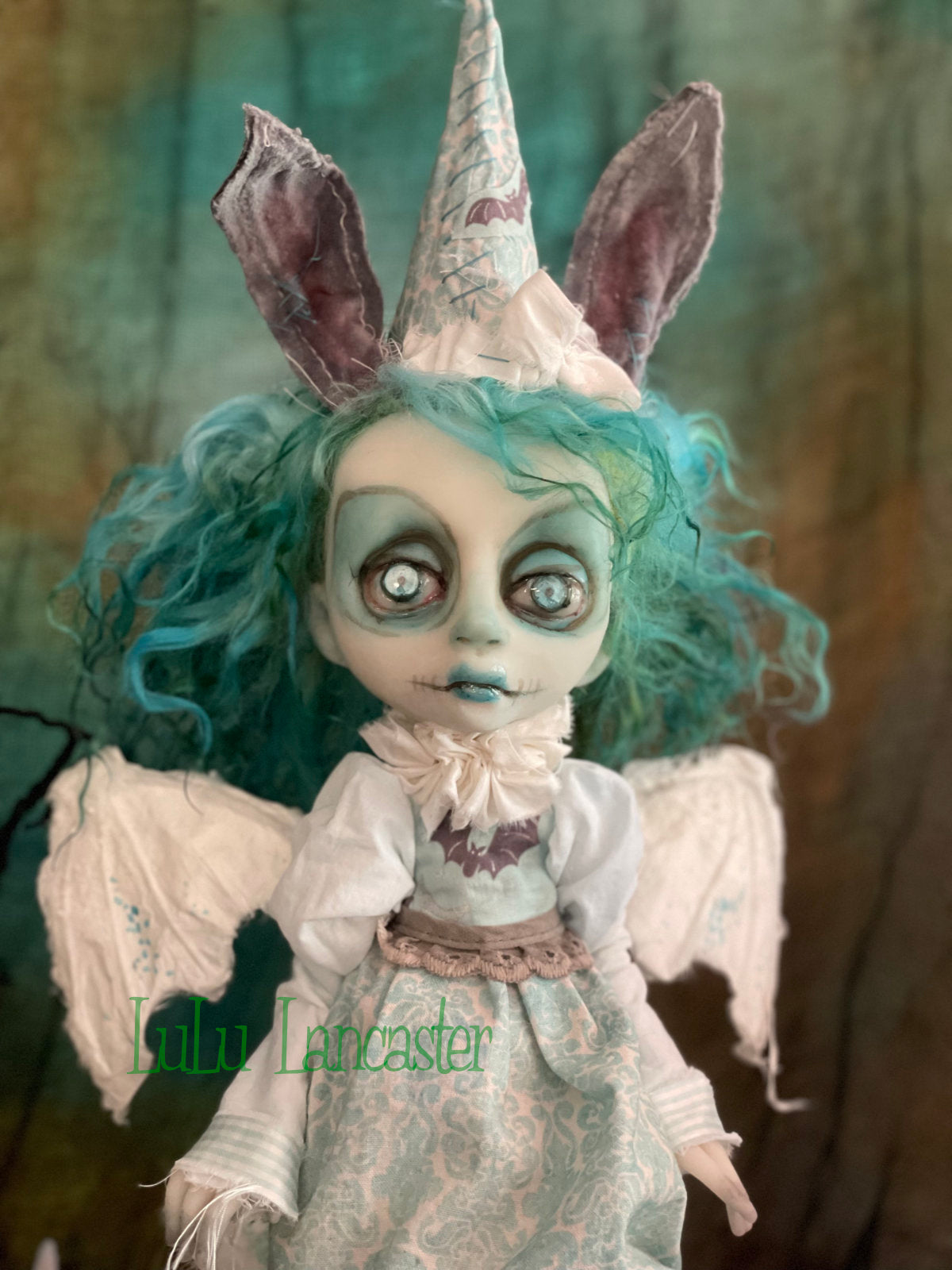 Lorcan the Bunny Bat Goth Halloween Original LuLu Lancaster Art Doll