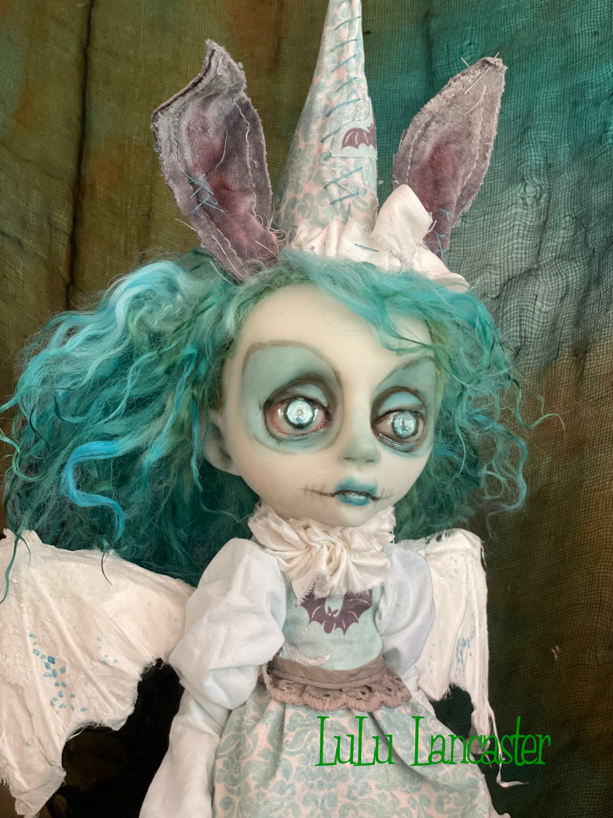 Lorcan the Bunny Bat Goth Halloween Original LuLu Lancaster Art Doll