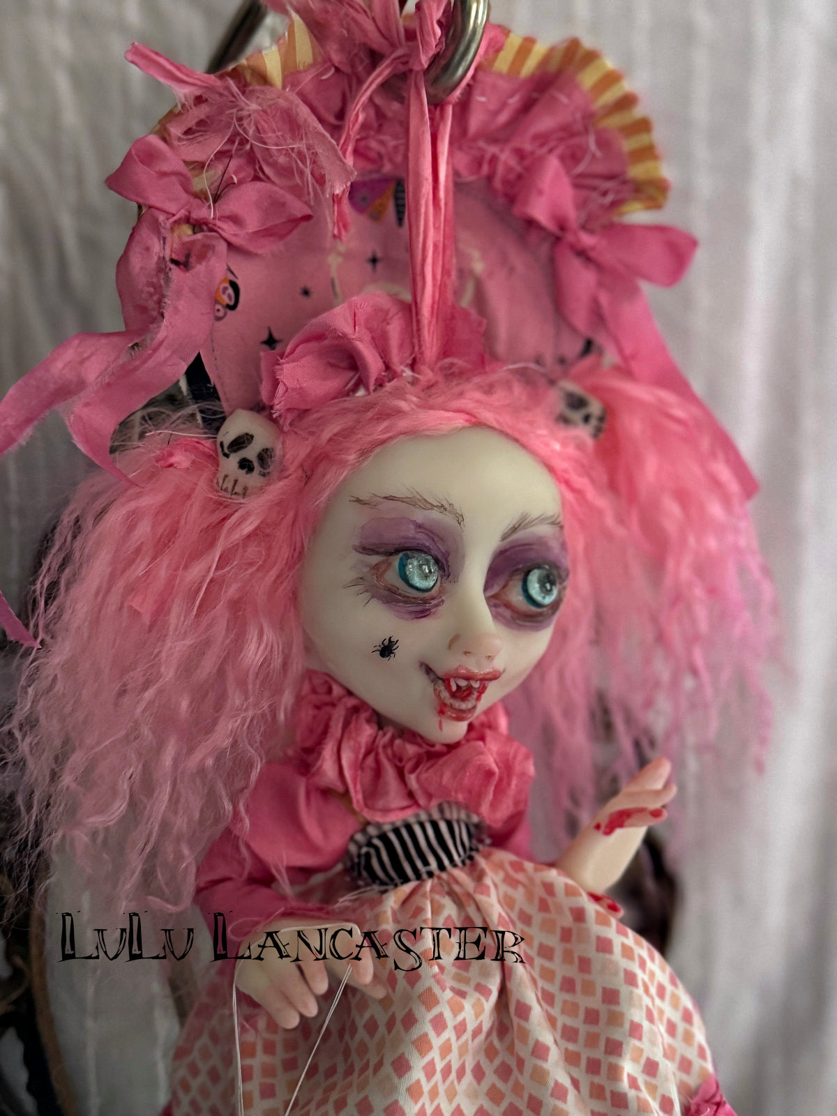 MAd MabEl Hanging Mini Vampire Original LuLu Lancaster Art Doll