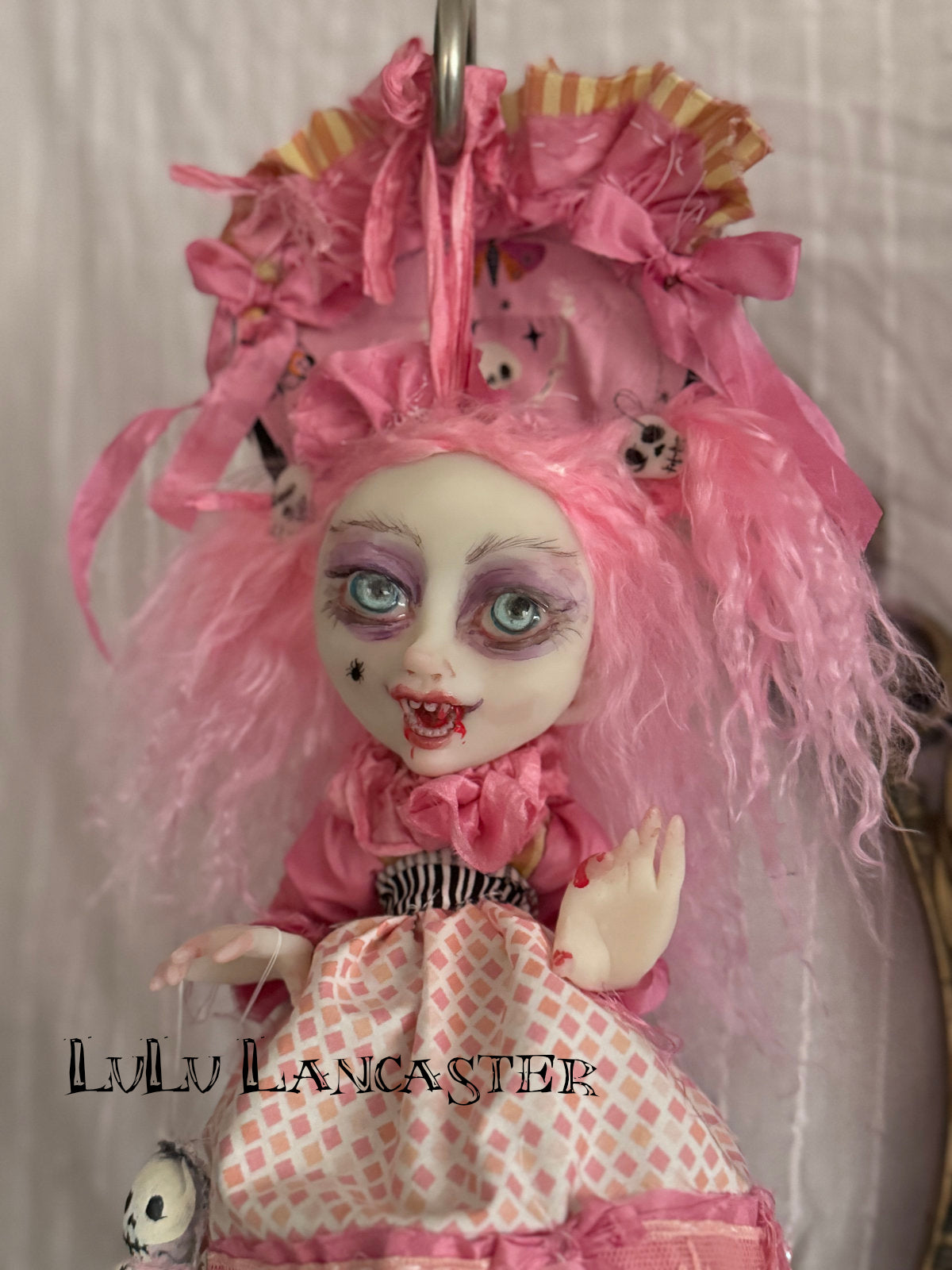 MAd MabEl Hanging Mini Vampire Original LuLu Lancaster Art Doll