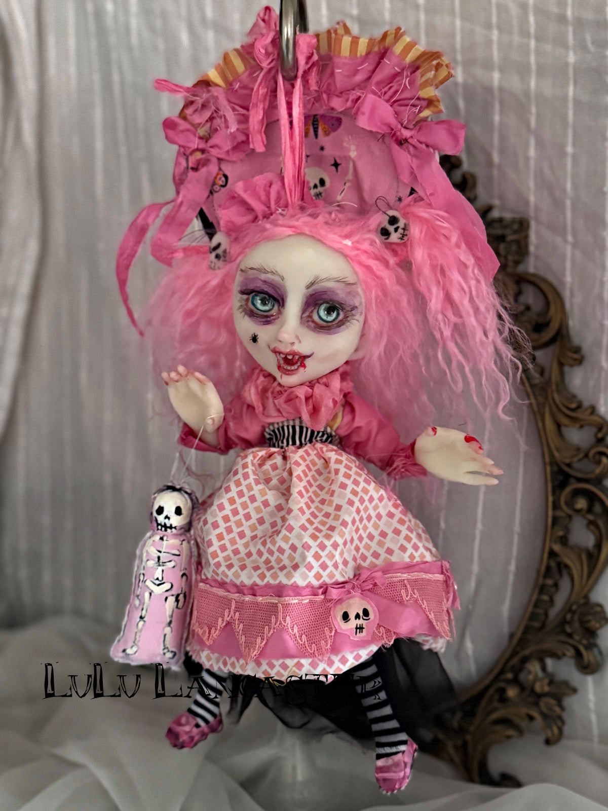 MAd MabEl Hanging Mini Vampire Original LuLu Lancaster Art Doll