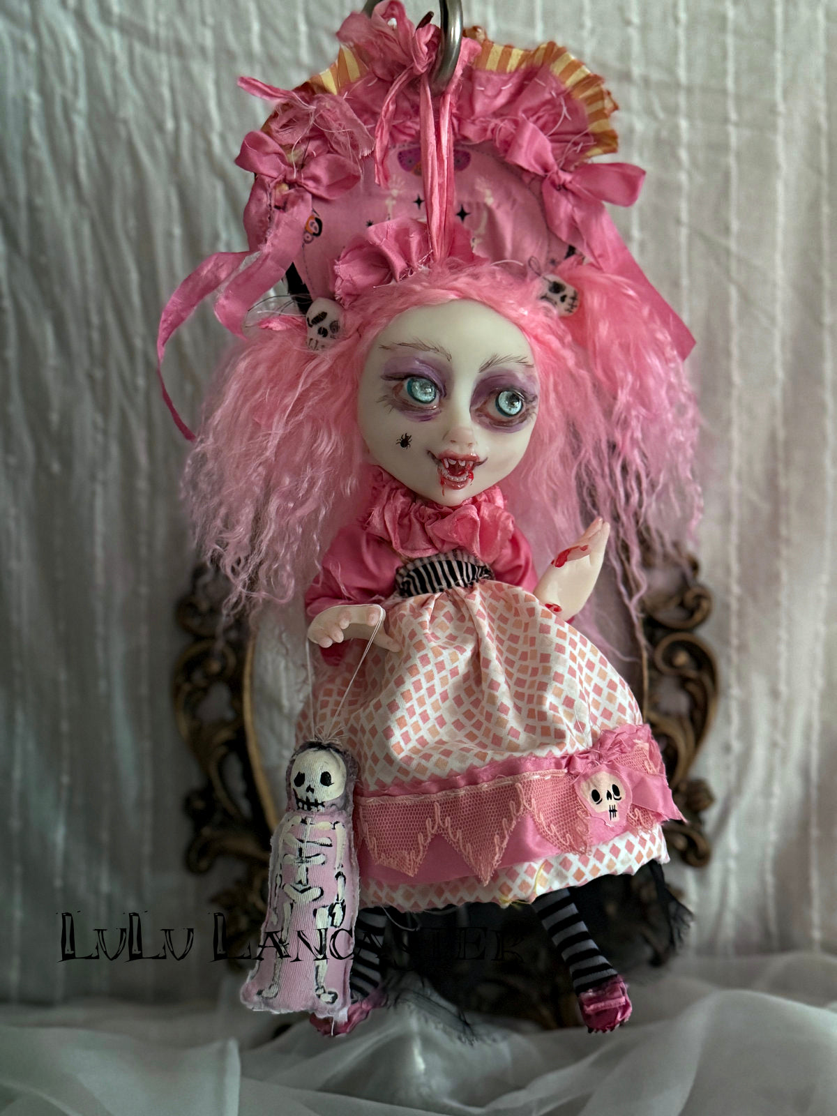 MAd MabEl Hanging Mini Vampire Original LuLu Lancaster Art Doll