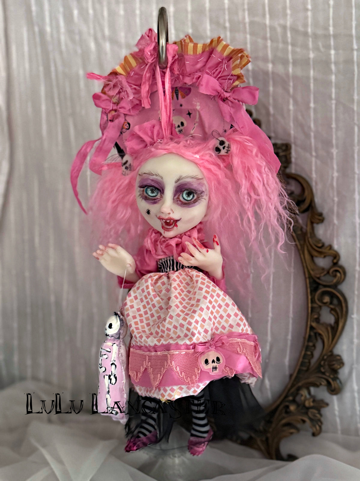 MAd MabEl Hanging Mini Vampire Original LuLu Lancaster Art Doll