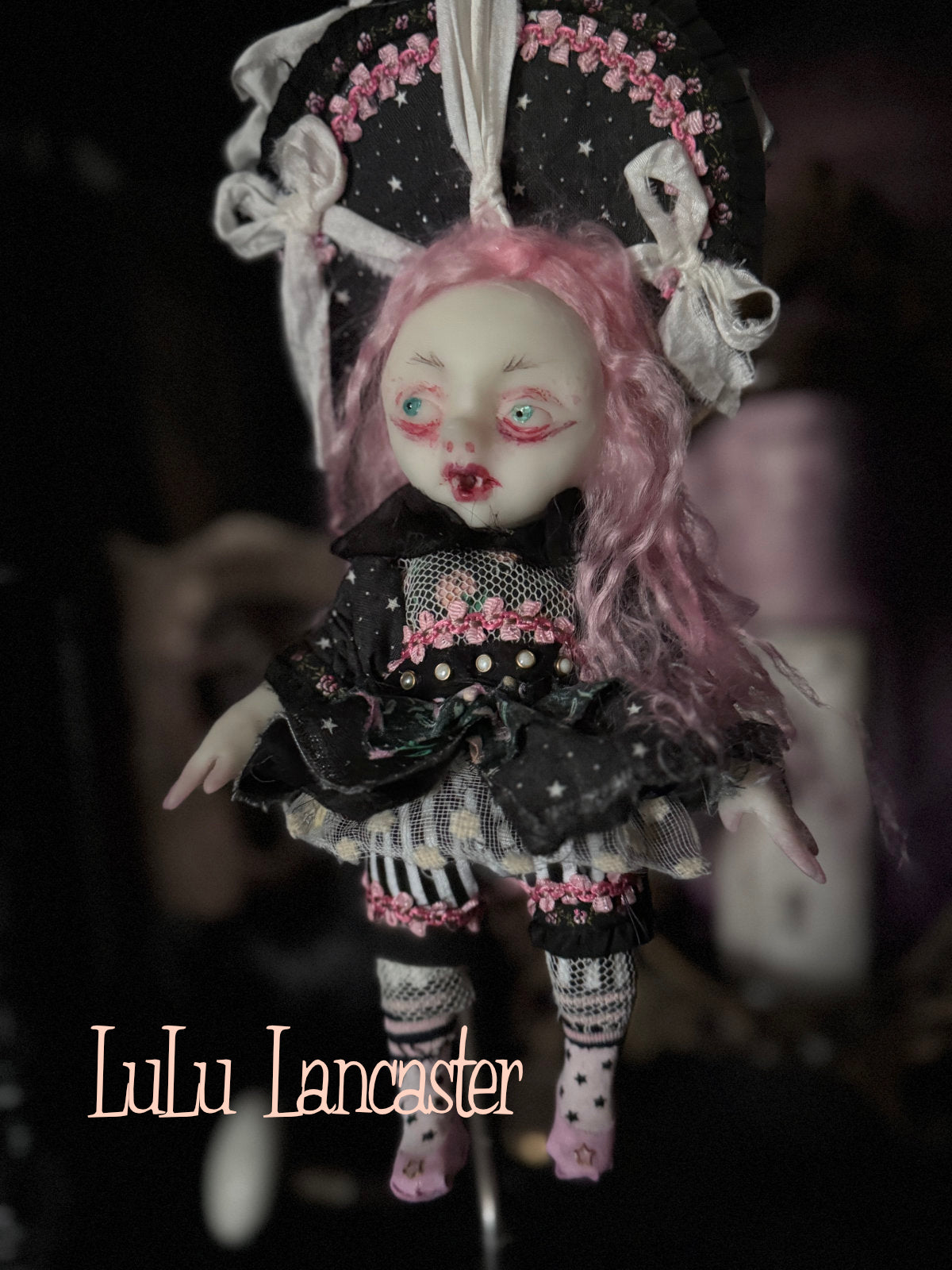 Madge Mini Biter hanging Valloween Original LuLu Lancaster Art Doll