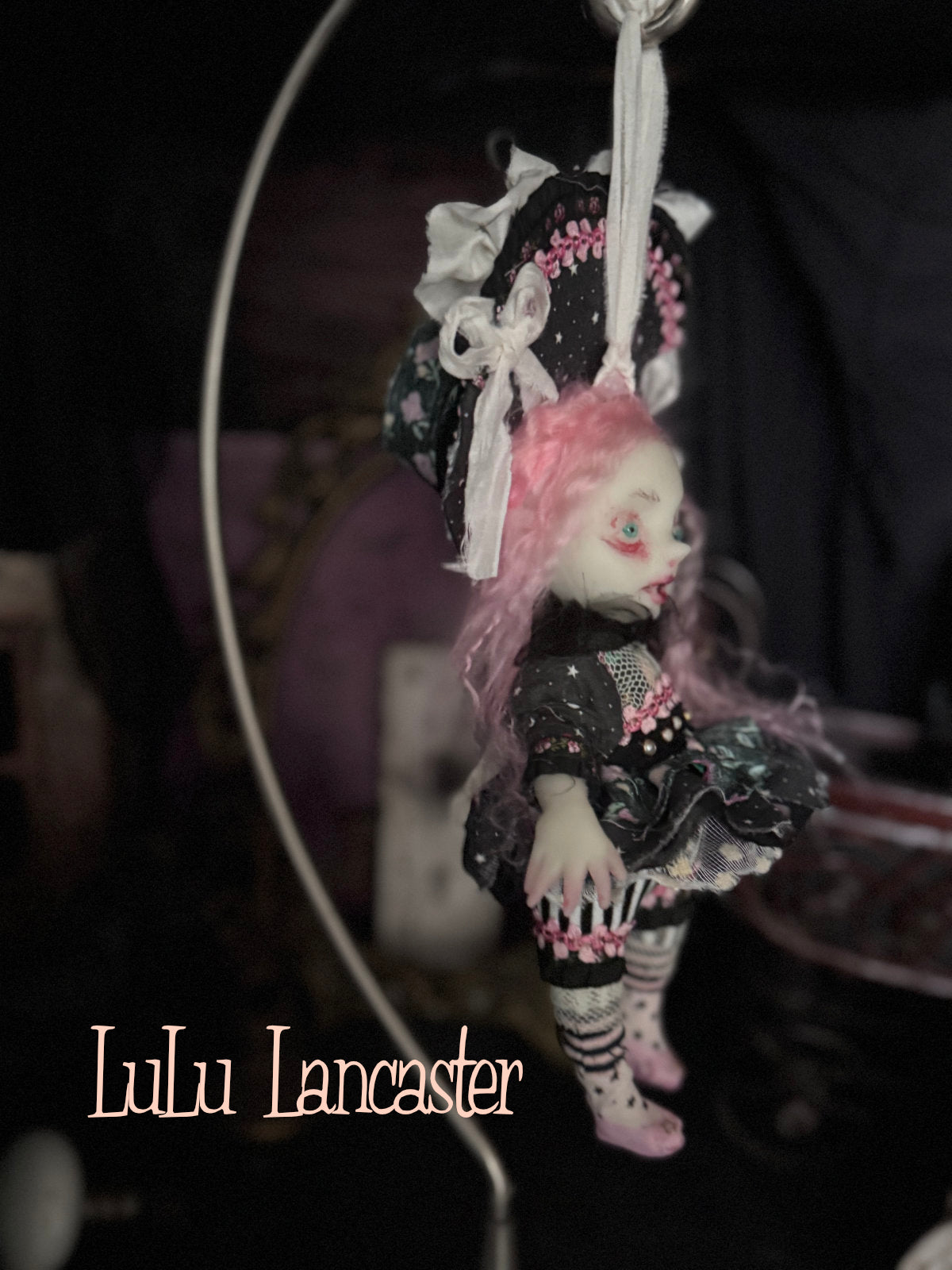 Madge Mini Biter hanging Valloween Original LuLu Lancaster Art Doll