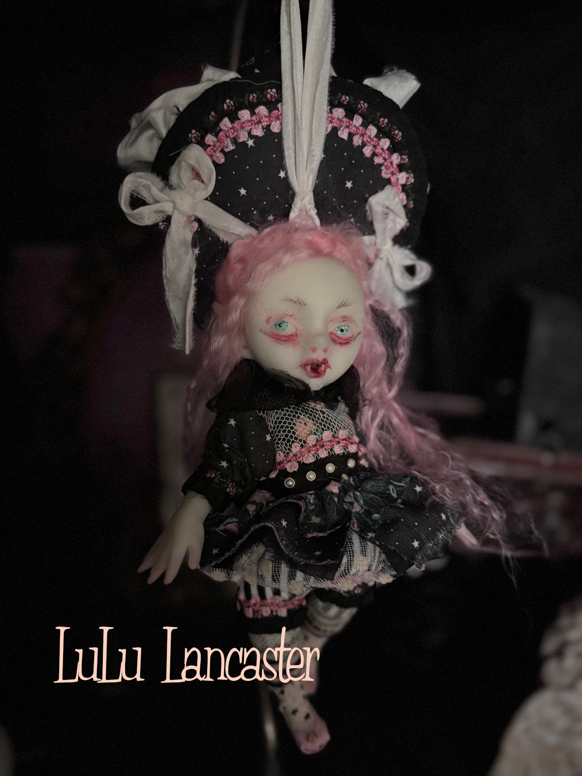 Madge Mini Biter hanging Valloween Original LuLu Lancaster Art Doll