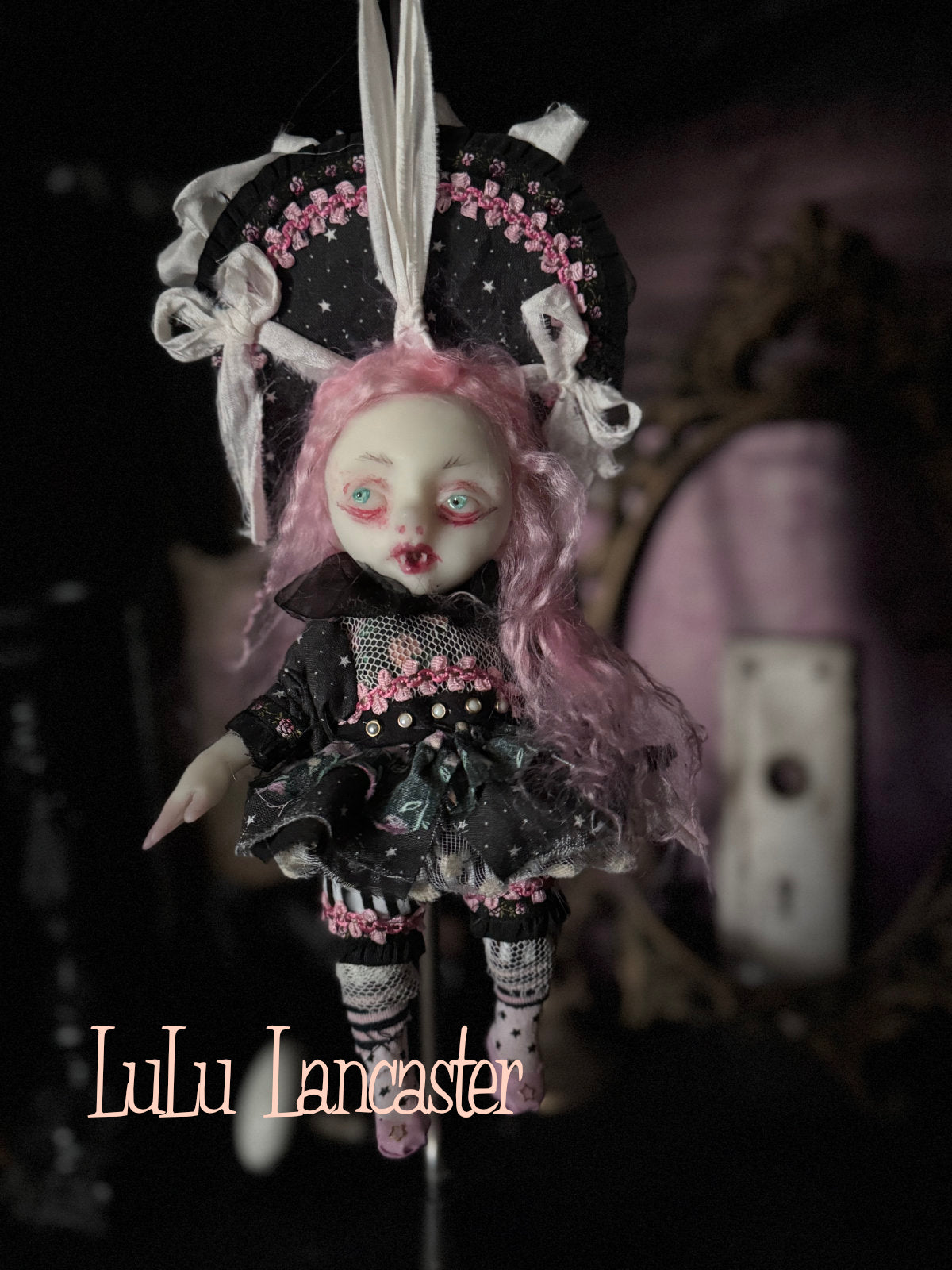 Madge Mini Biter hanging Valloween Original LuLu Lancaster Art Doll