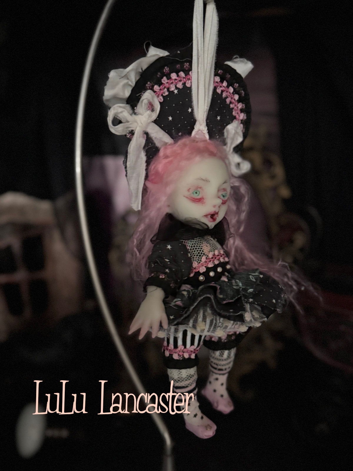 Madge Mini Biter hanging Valloween Original LuLu Lancaster Art Doll