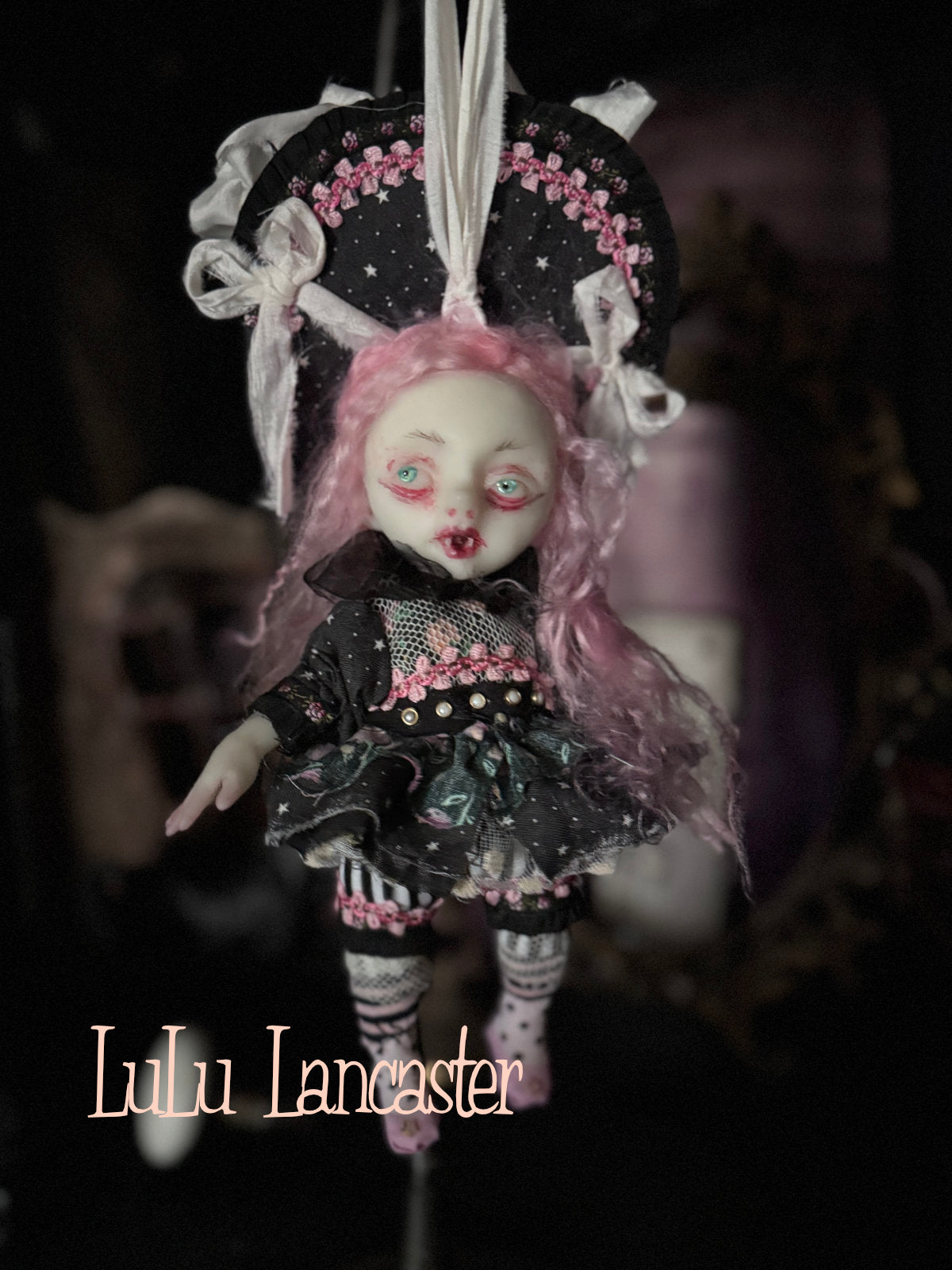 Madge Mini Biter hanging Valloween Original LuLu Lancaster Art Doll