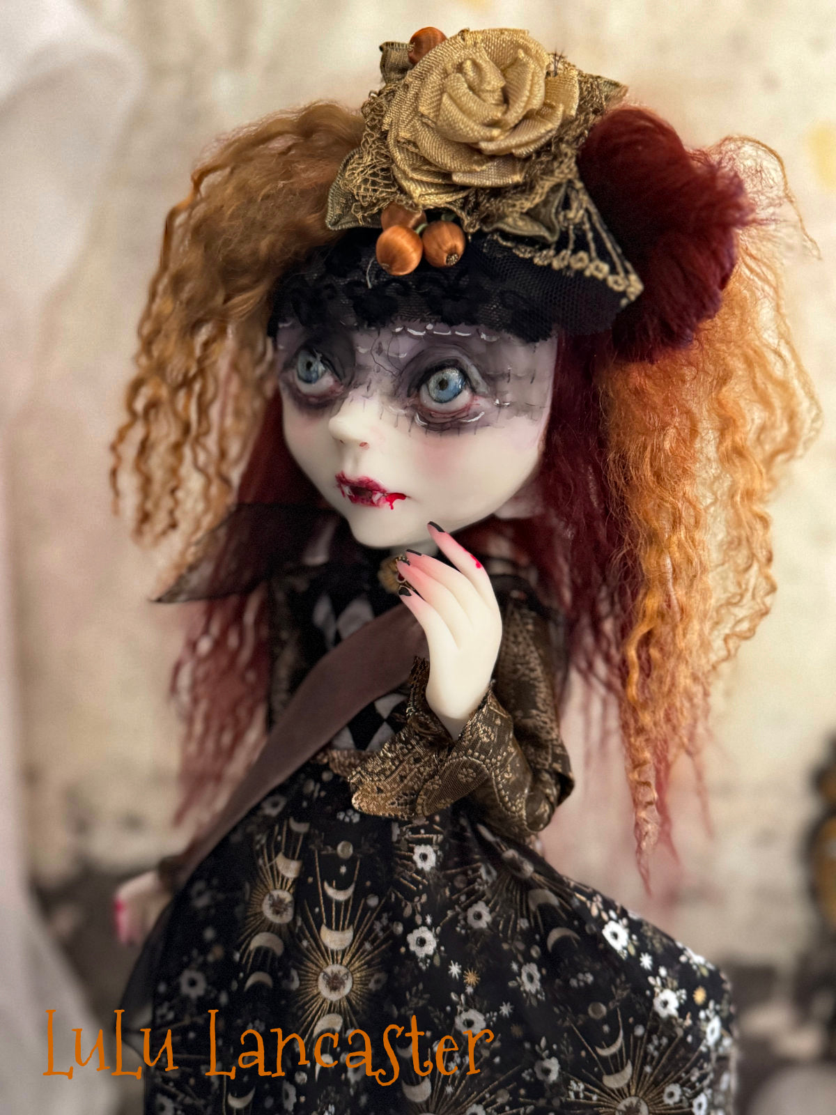 Maricara Holiday Vampire Original LuLu Lancaster Art Doll