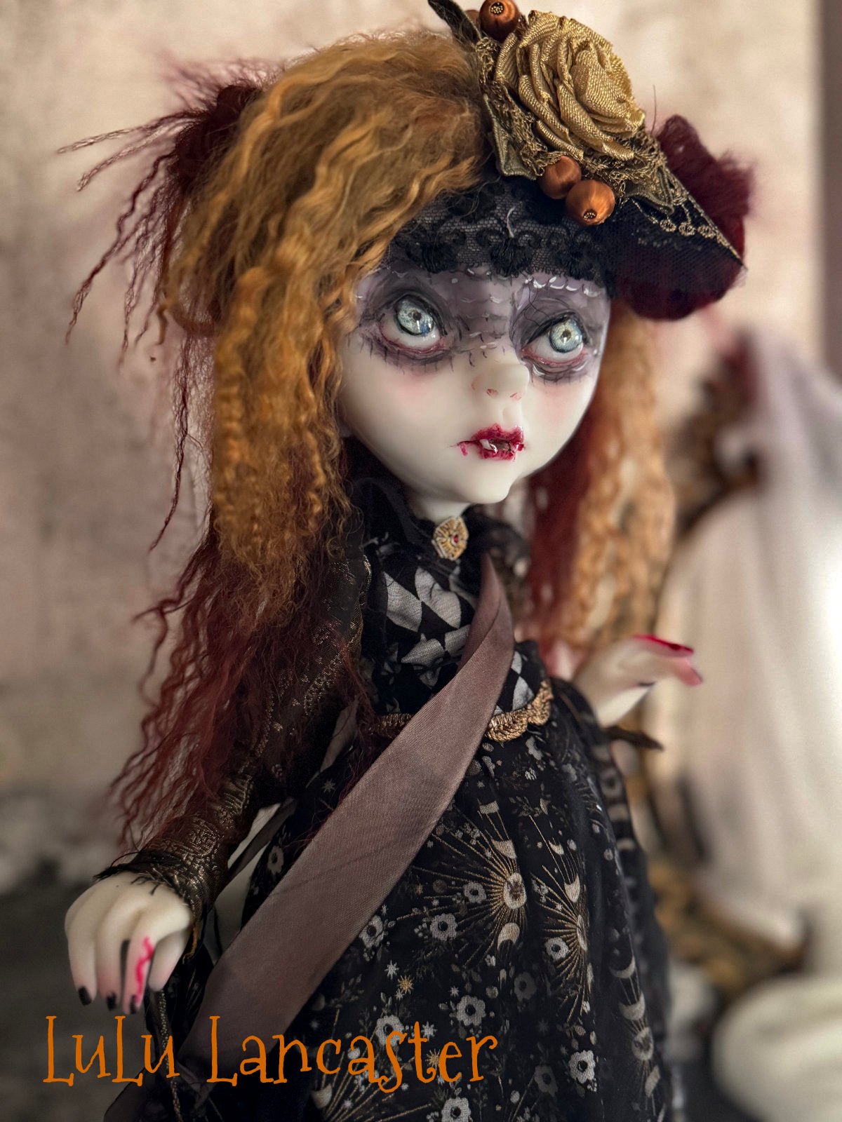 Maricara Holiday Vampire Original LuLu Lancaster Art Doll