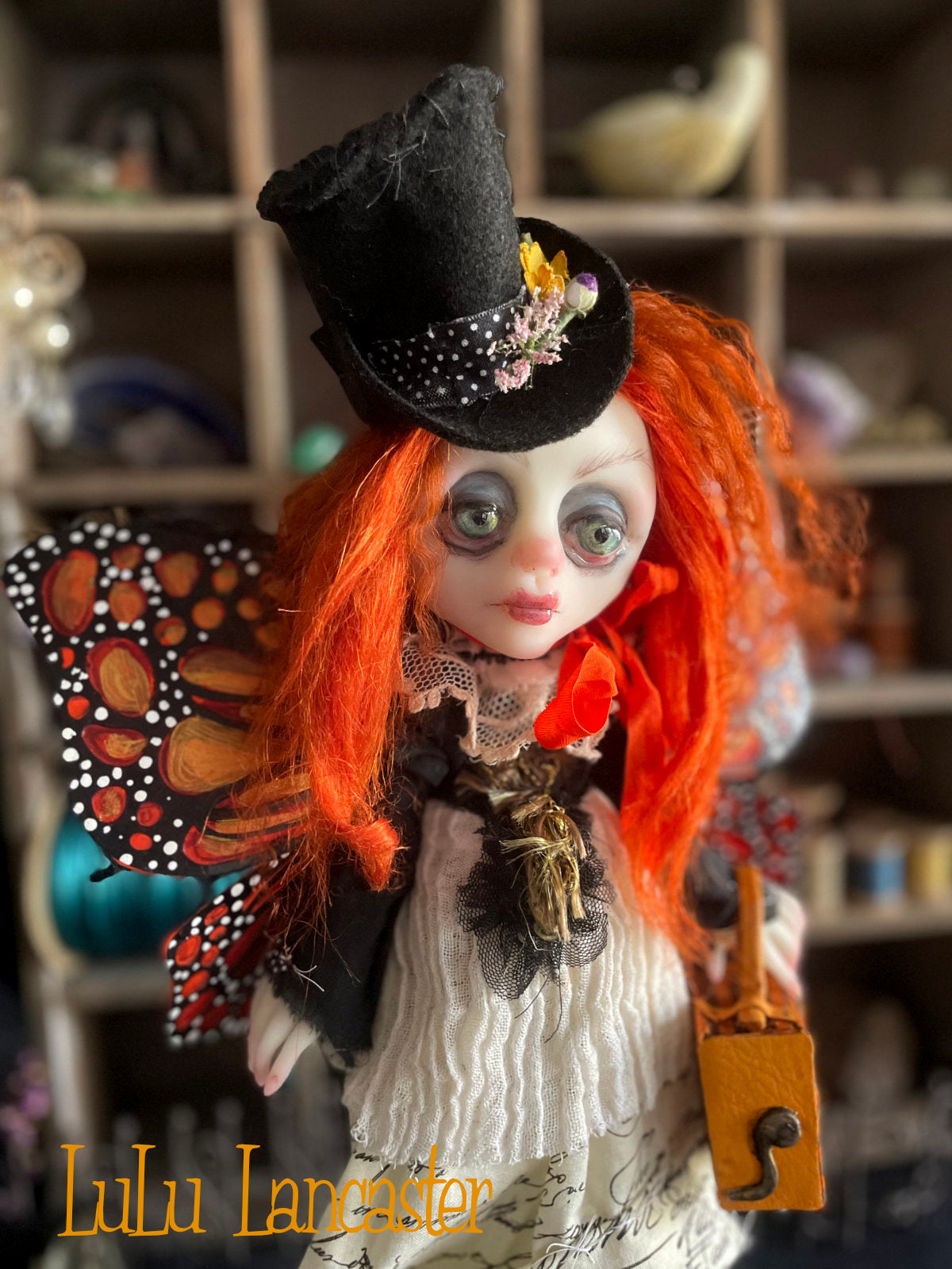 Marnie Monarch~traveling Butterfly Original LuLu Lancaster Art Doll