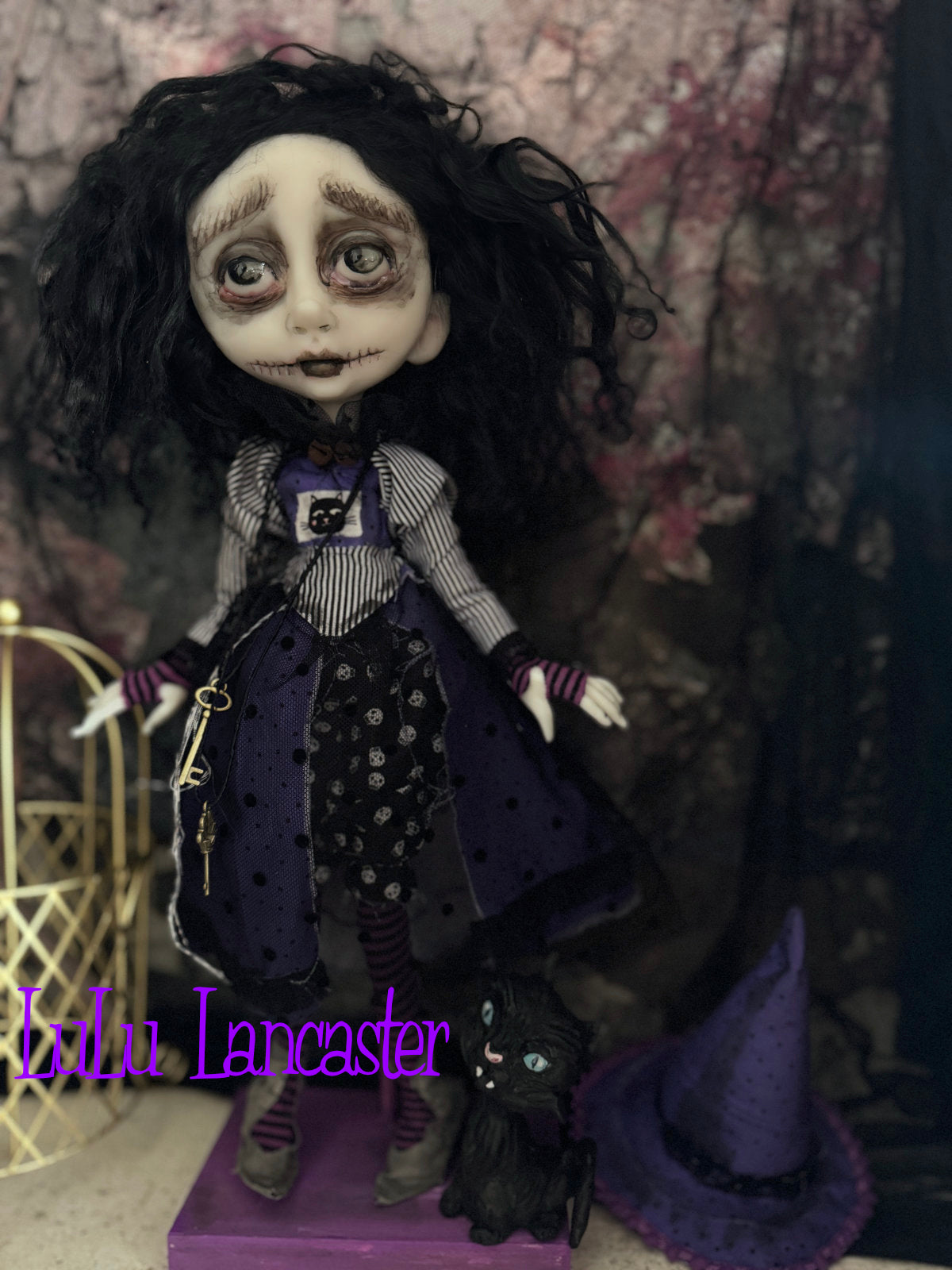 Maurina and Max Witchy Halloween ~Original LuLu Lancaster Art Doll