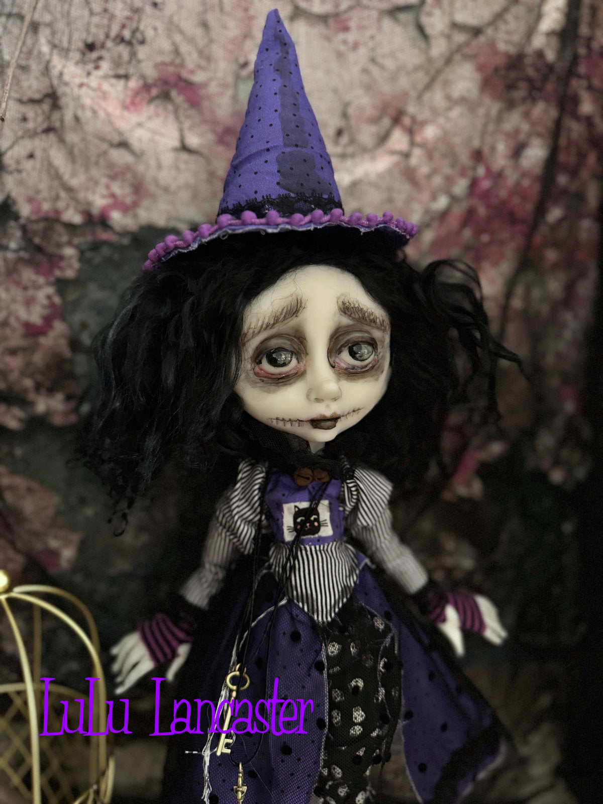 Maurina and Max Witchy Halloween ~Original LuLu Lancaster Art Doll