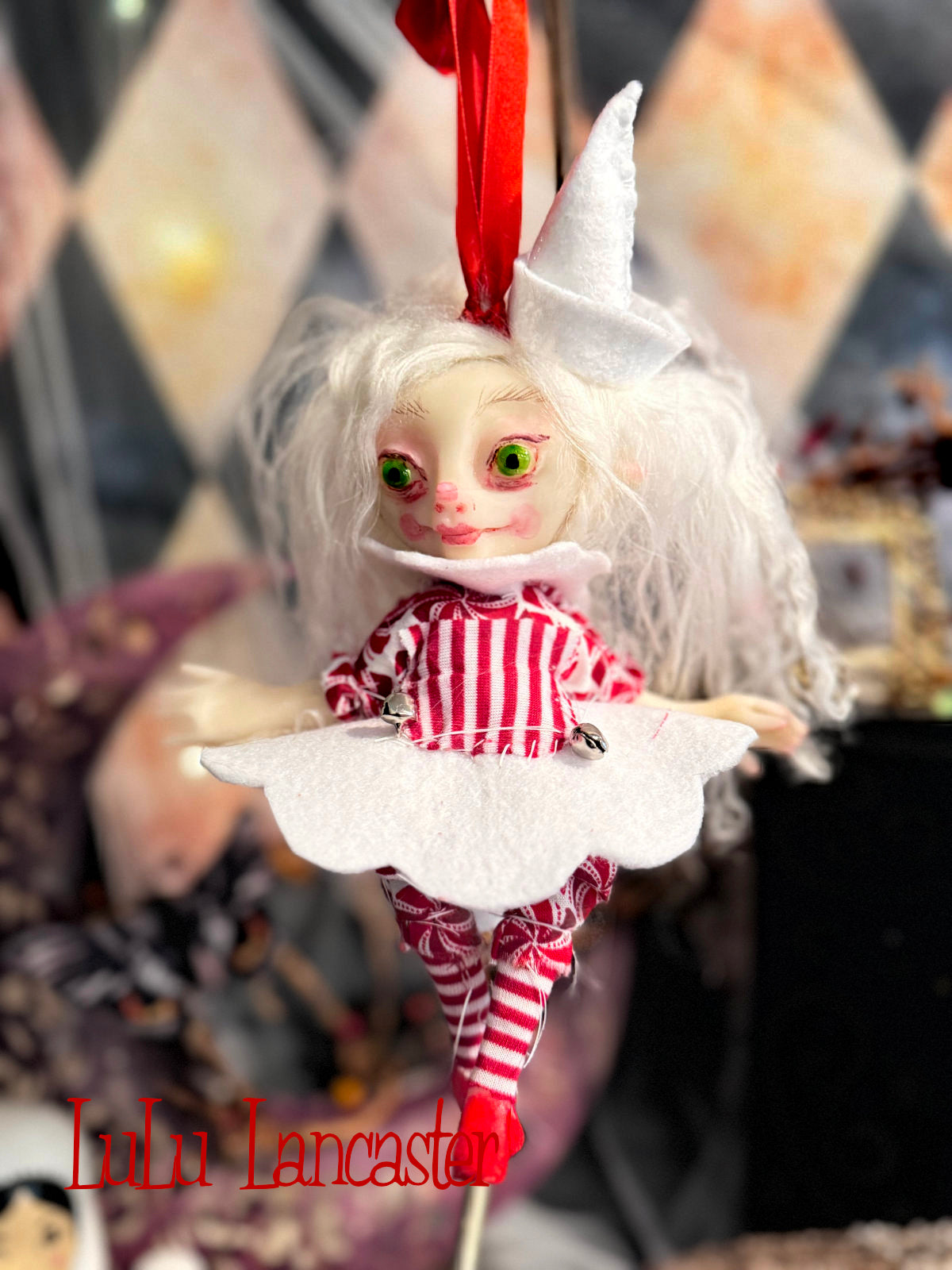 Sprite the Elf Mini Christmas hanging Original LuLu Lancaster Art Doll