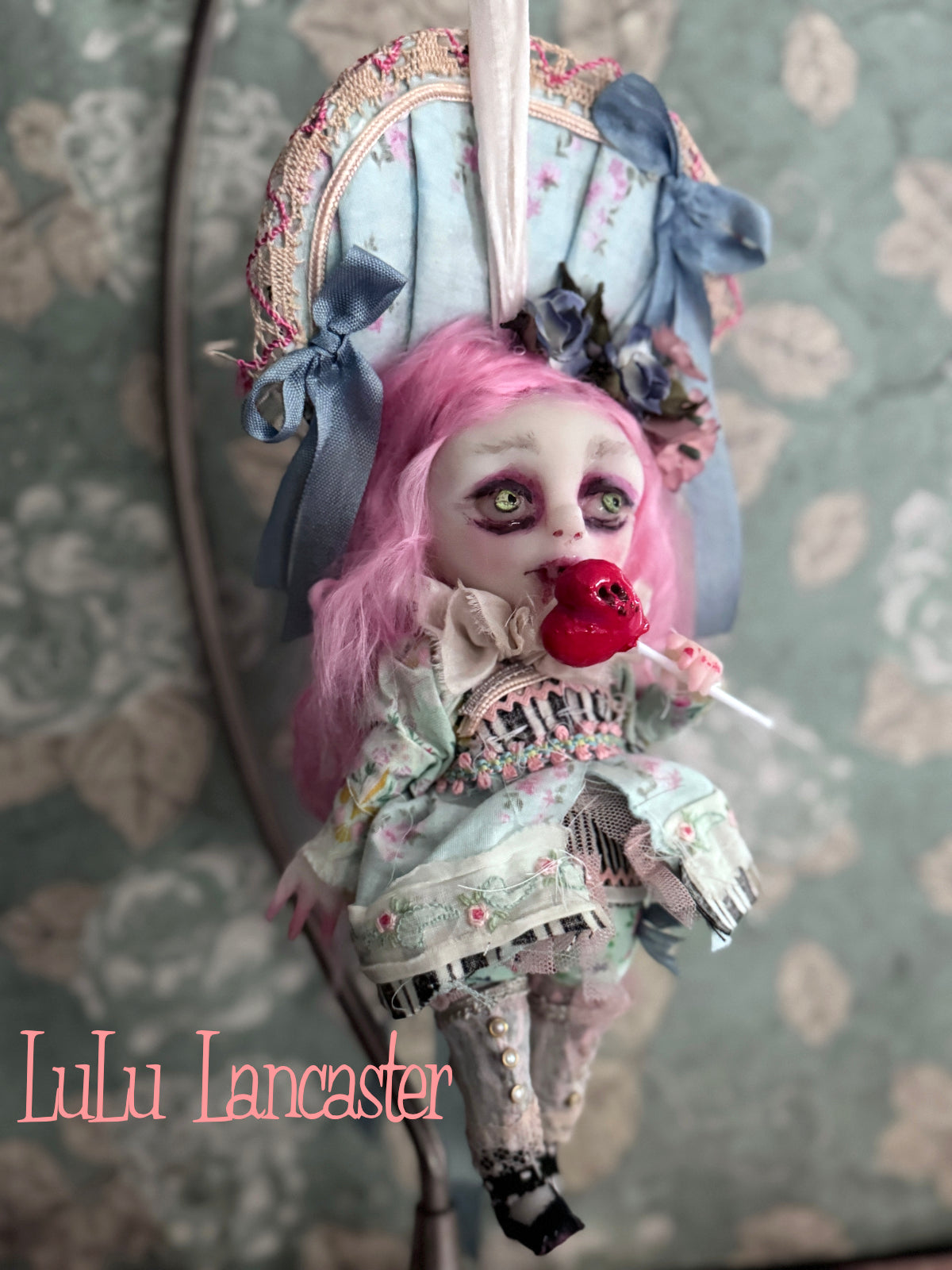 Minnie the mini Biter hanging Valloween Original LuLu Lancaster Art Doll