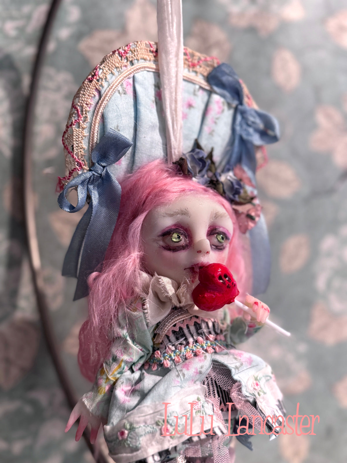 Minnie the mini Biter hanging Valloween Original LuLu Lancaster Art Doll