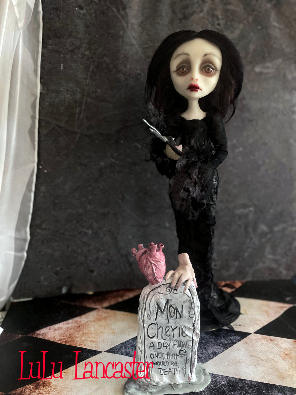 Morticia the broken hearted Original LuLu Lancaster Art Doll
