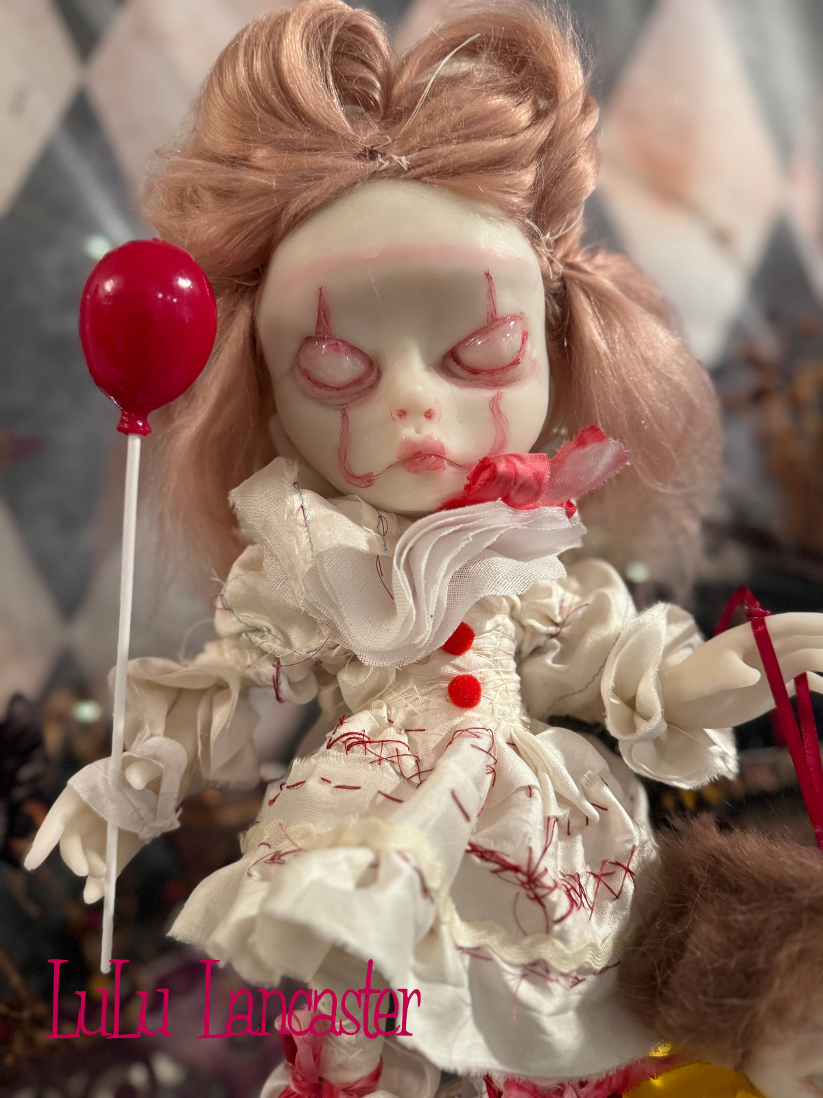 Pink Pennywise and Mini Georgie Original LuLu Lancaster Art Doll