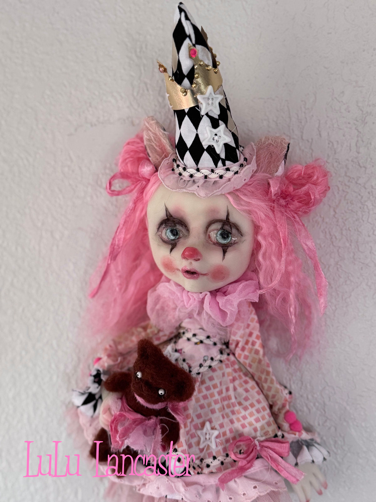 PinkySoda BubblePop the clown Original LuLu Lancaster Art Doll