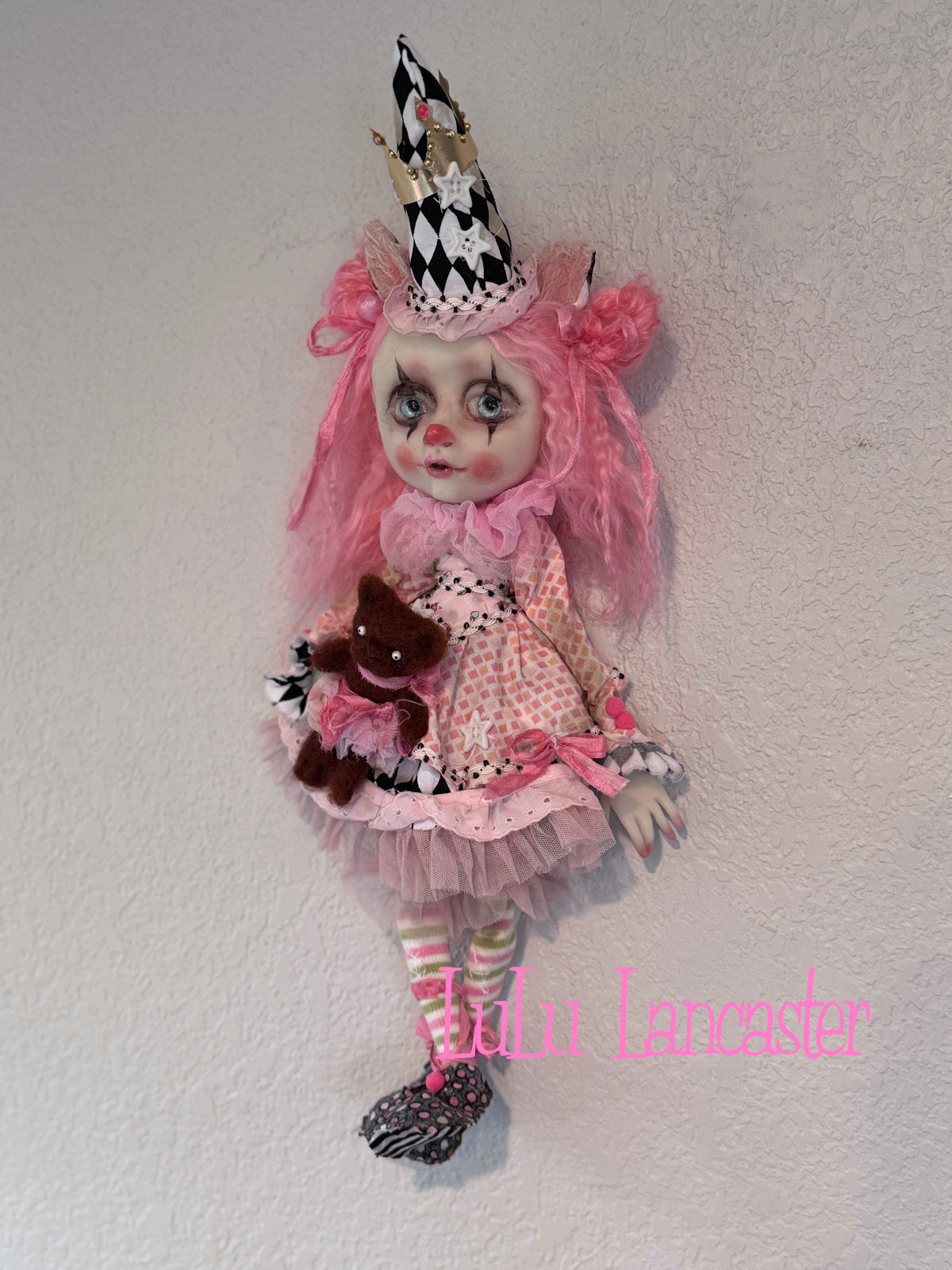 PinkySoda BubblePop the clown Original LuLu Lancaster Art Doll