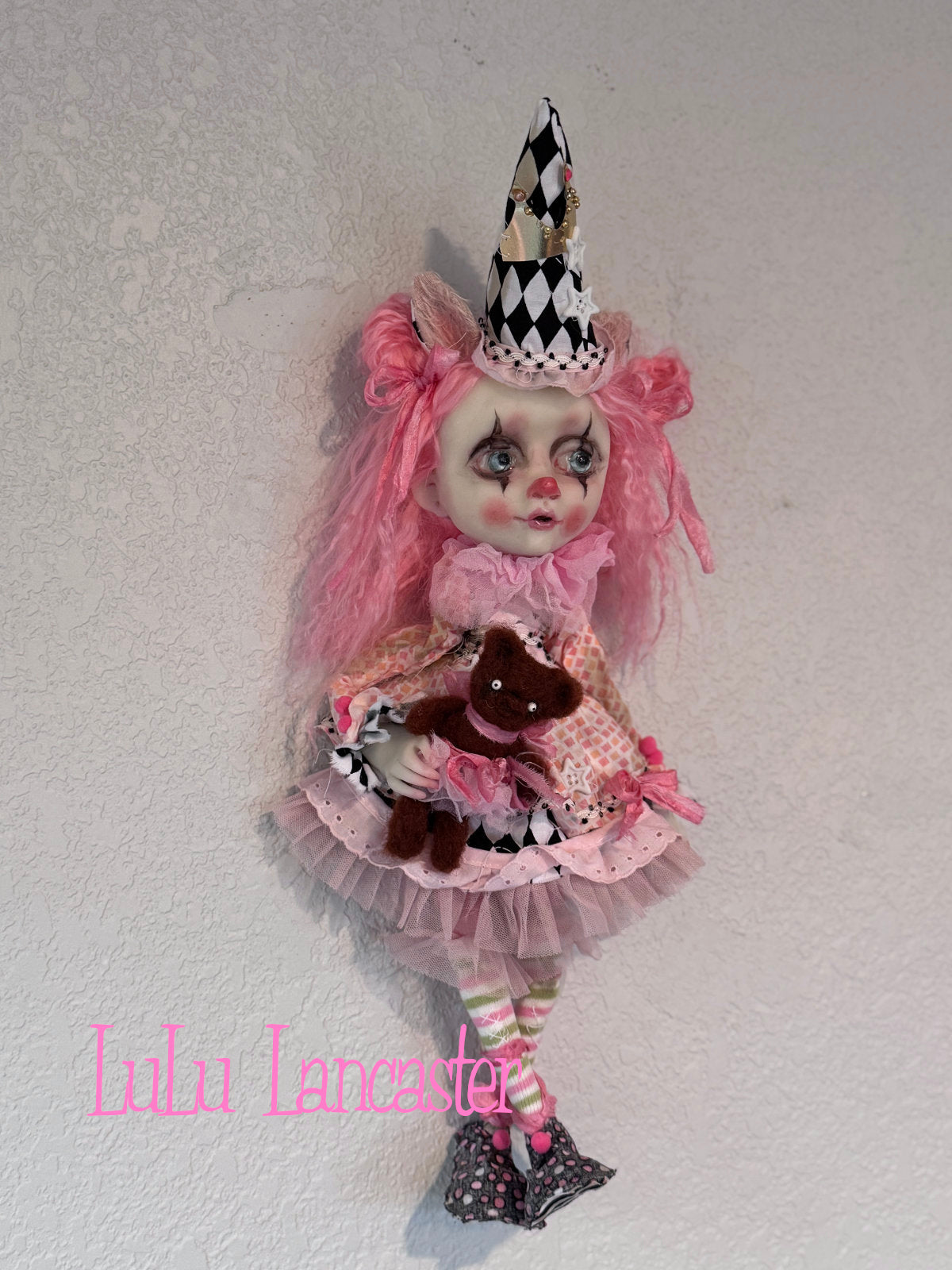 PinkySoda BubblePop the clown Original LuLu Lancaster Art Doll