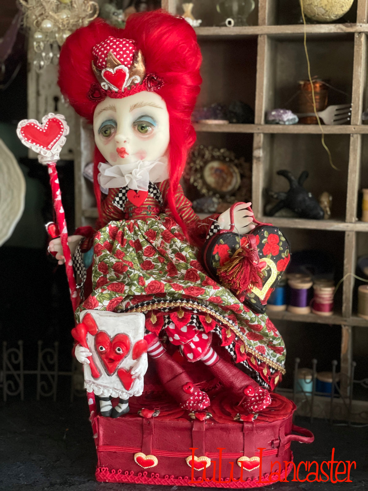 Traveling Queen Of Hearts Original LuLu Lancaster Art Doll