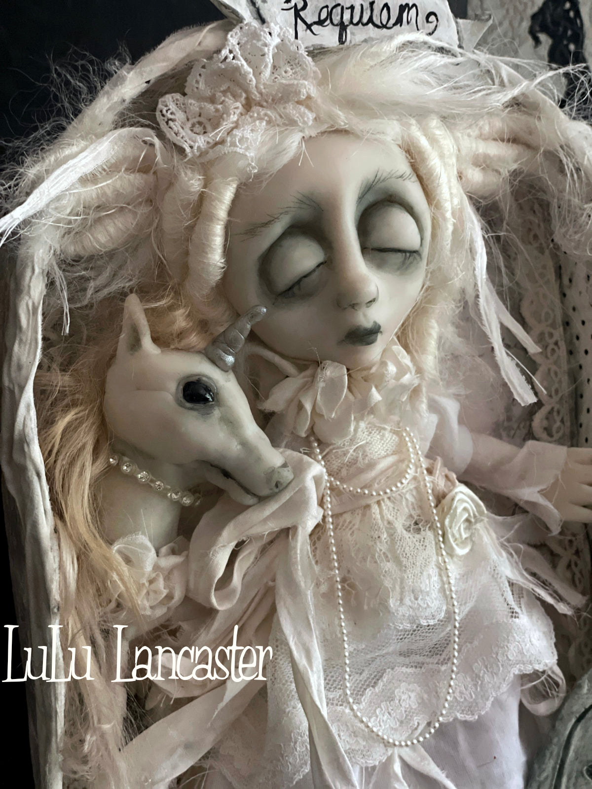 Requiem for the Lost One Sleeping Ghostie Original LuLu Lancaster Halloween Art Doll