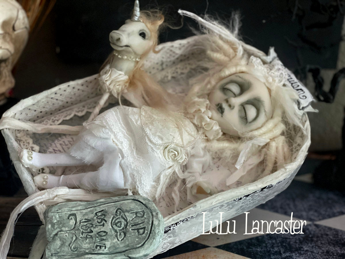 Requiem for the Lost One Sleeping Ghostie Original LuLu Lancaster Halloween Art Doll