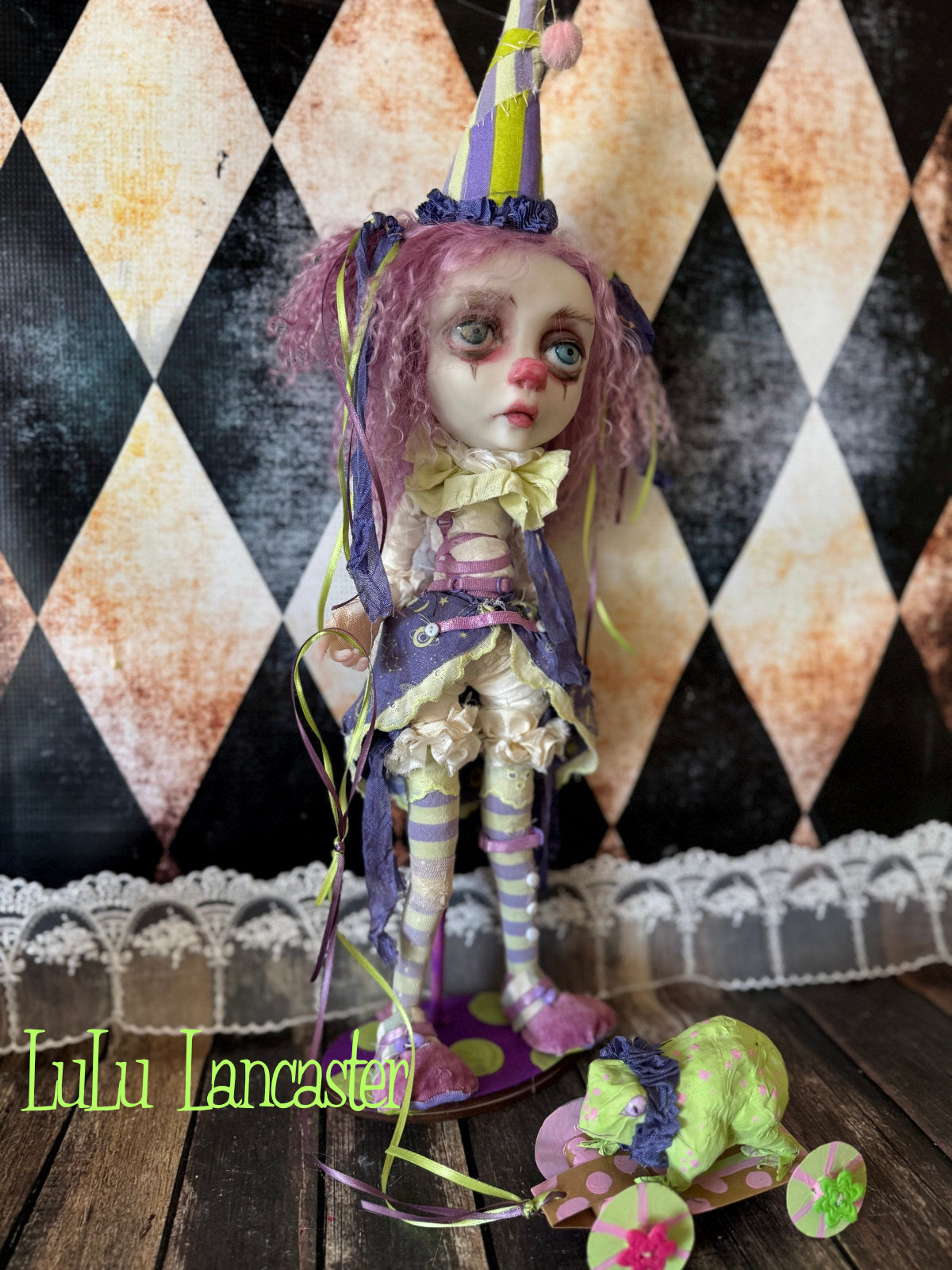 RoxPopCrush Poupee the clown ~Original LuLu Lancaster Art Doll