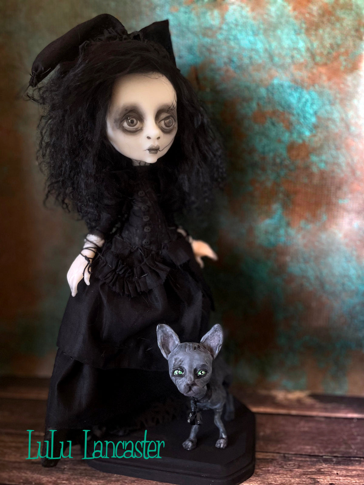 Santree and Cape~ Dark witch Original LuLu Lancaster Art Doll