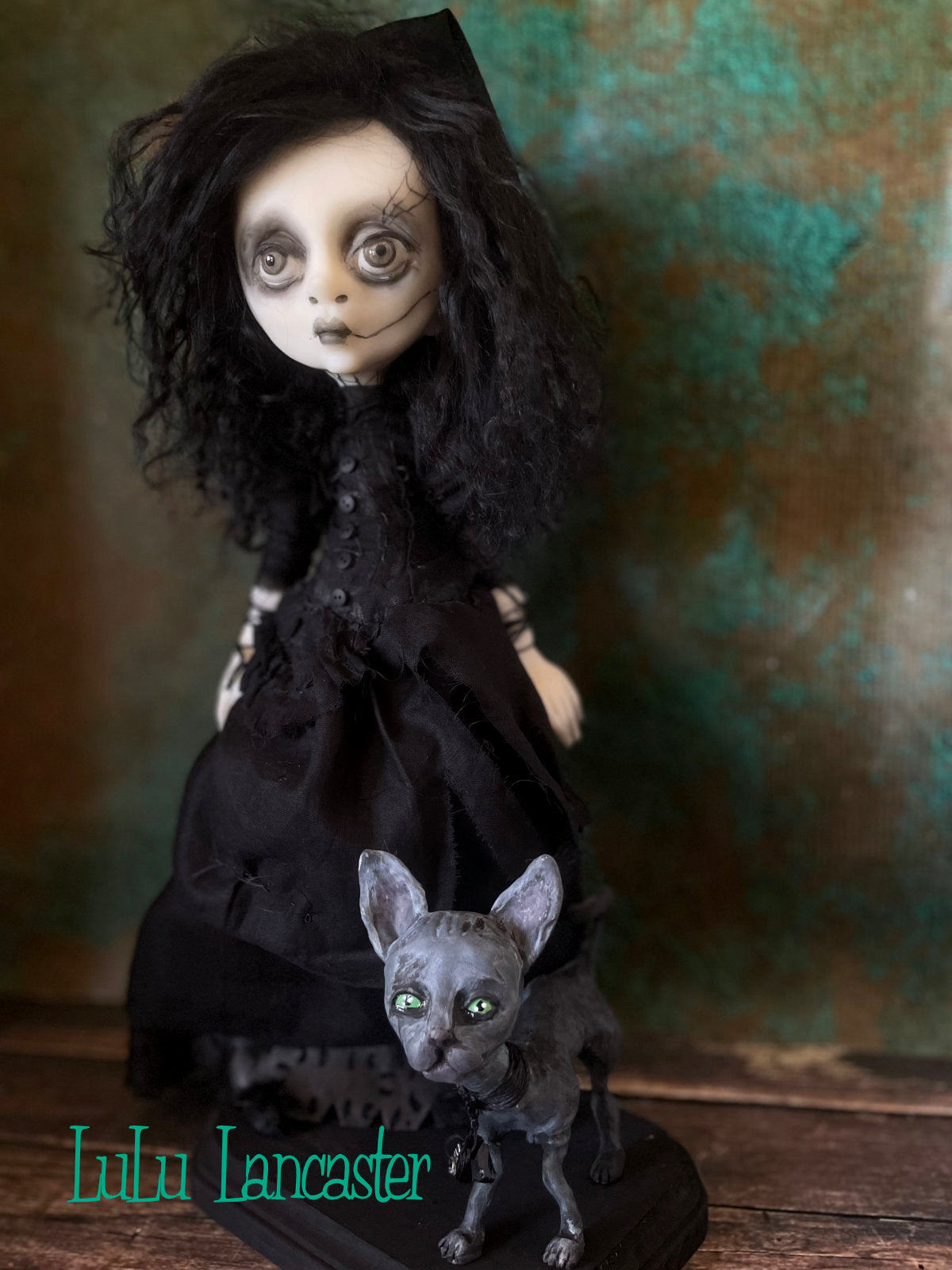 Santree and Cape~ Dark witch Original LuLu Lancaster Art Doll