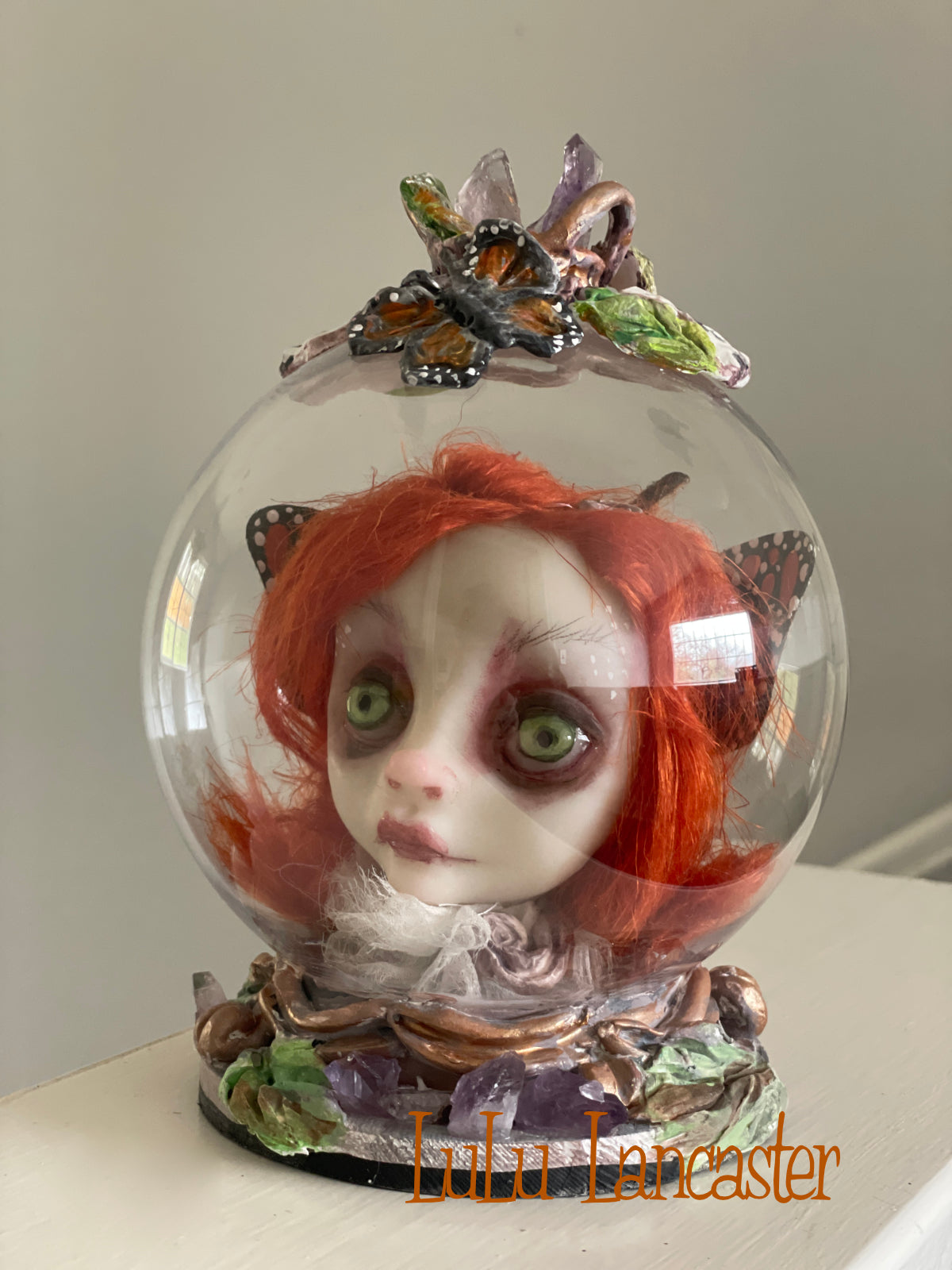 Sayaka Globe~ Monarch Butterfly Original LuLu Lancaster Art Doll