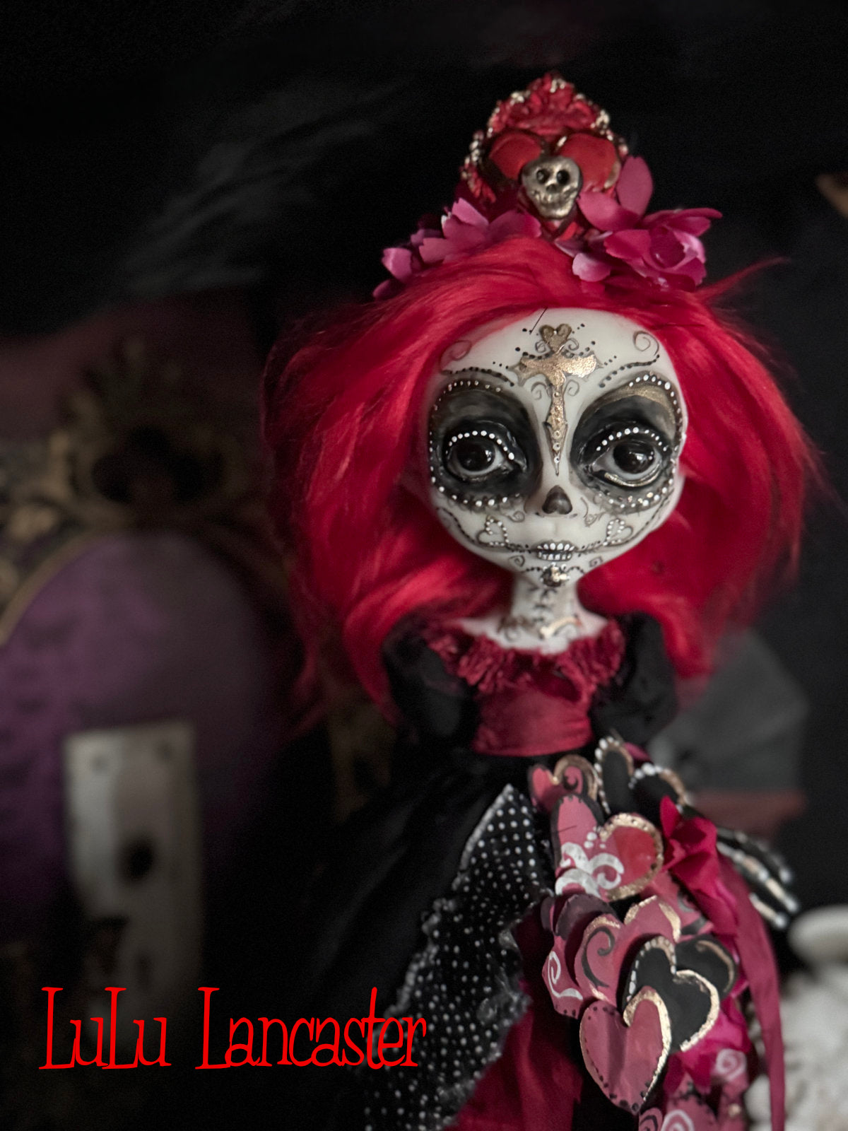 Senorita Rubi  Day of the Dead Valloween Original LuLu Lancaster Art Doll