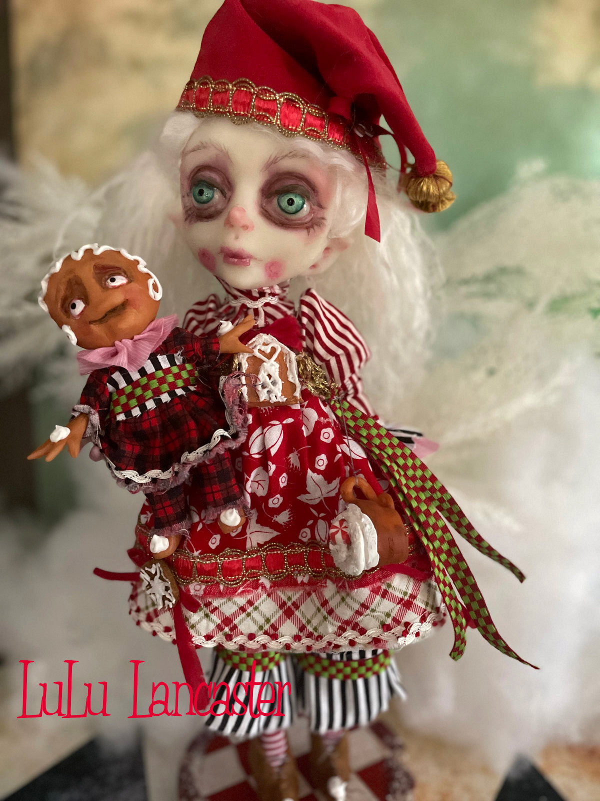 SleepyTime Gingerbread the Christmas Elf LuLu's Holiday Original LuLu Lancaster Art Doll