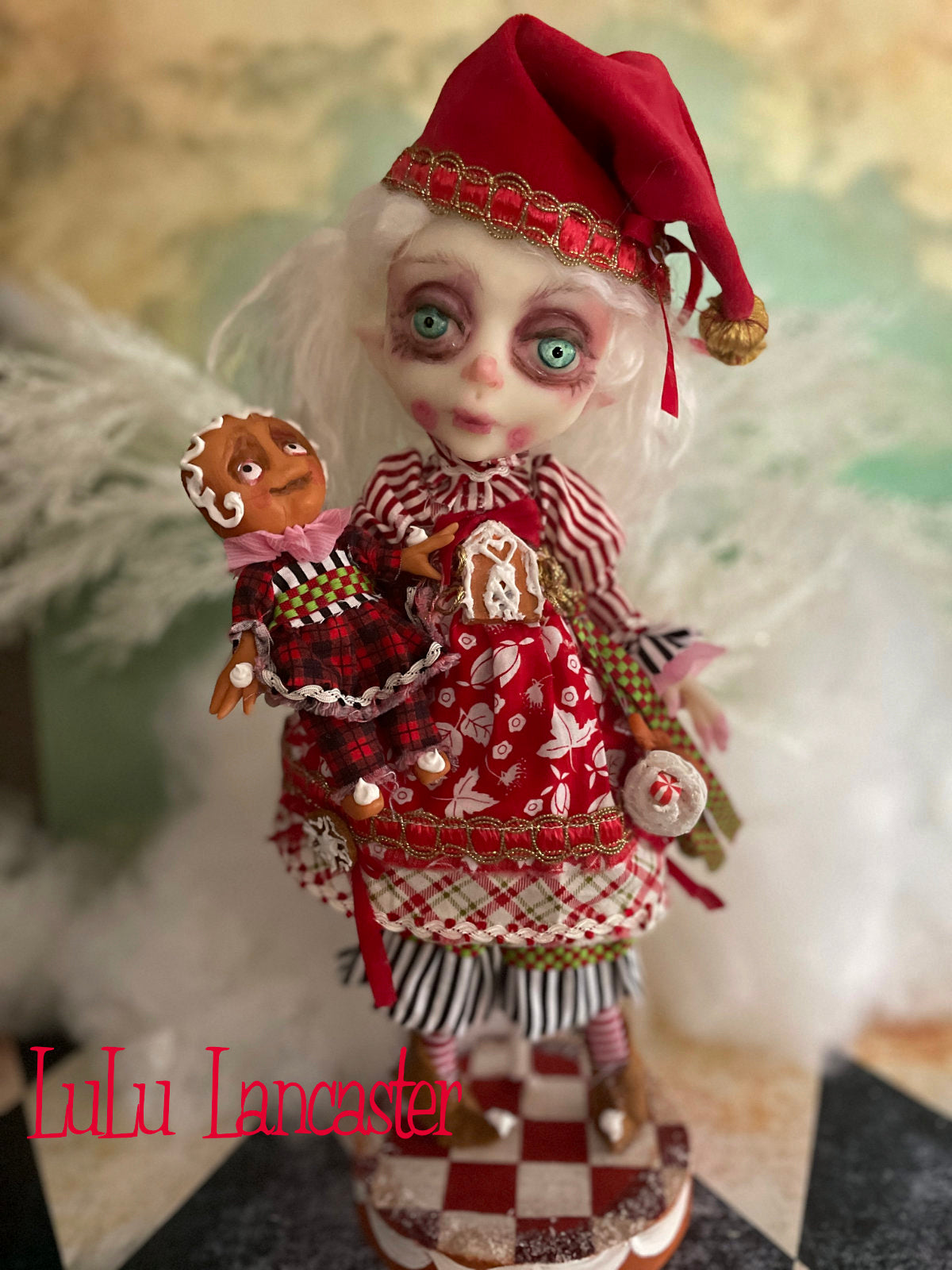 SleepyTime Gingerbread the Christmas Elf LuLu's Holiday Original LuLu Lancaster Art Doll